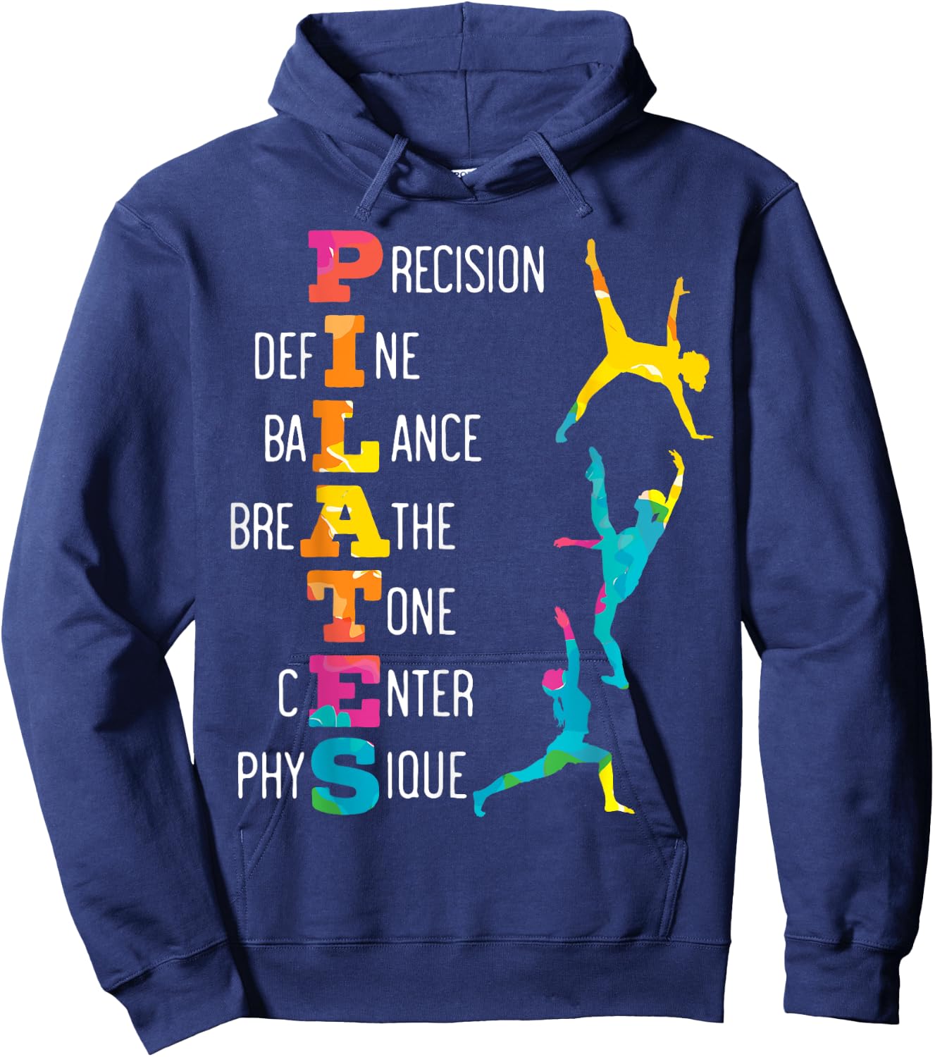 Pilates Fitness Exercise Training Contrology Meditation Hoodie - Hoodie | Navy