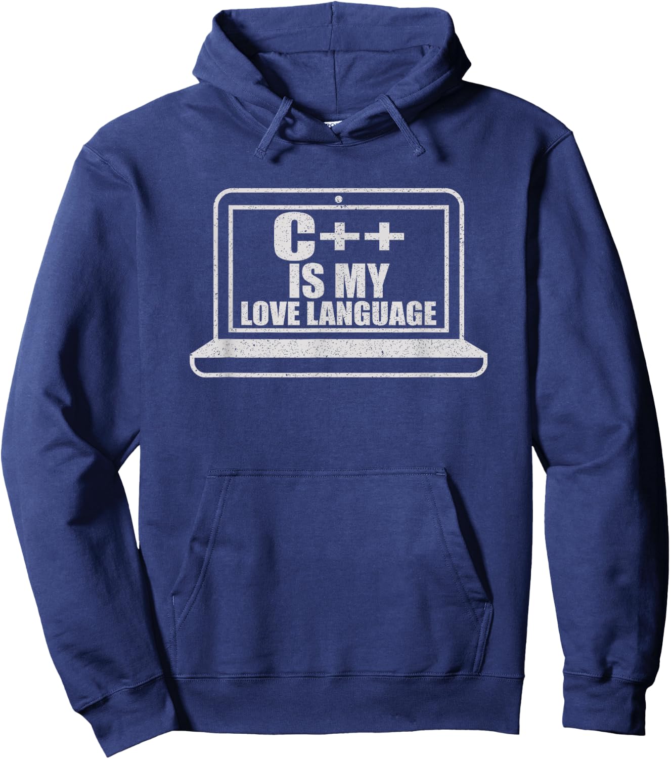 C++ is My Love Language Nerdy Programming Hoodie - Hoodie | Navy
