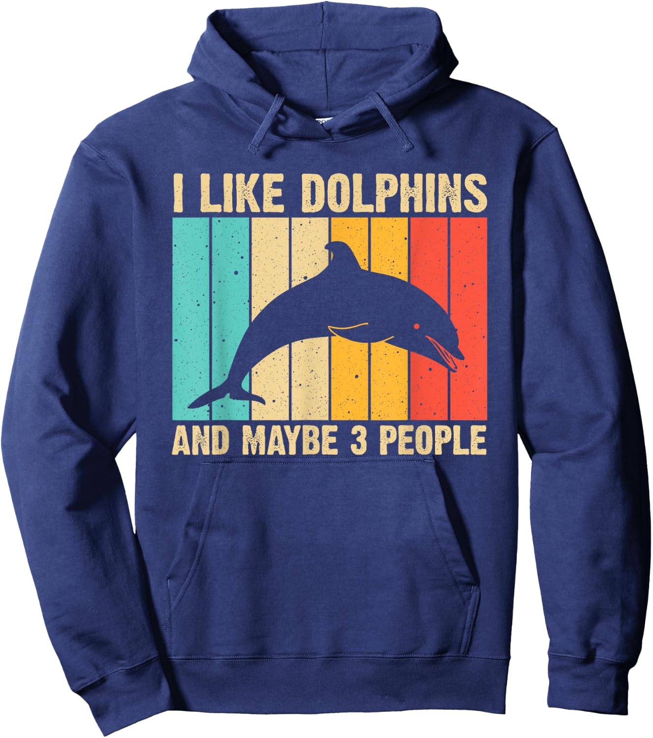 Funny Dolphin Design Women Dolphin Lover Beluga Fish Hoodie - Hoodie | Navy