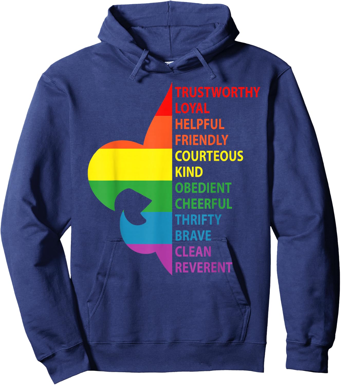 Cute Rainbow Style Scouting Law Hoodie - Hoodie | Navy