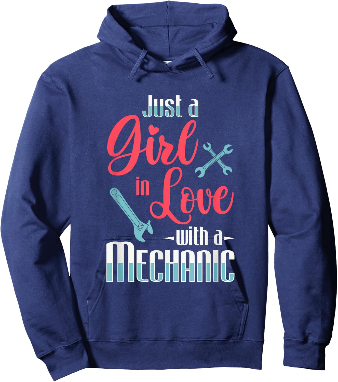 Just A Girl In Love With A Mechanic Wife Mechanical Gift Hoodie - Hoodie | Navy