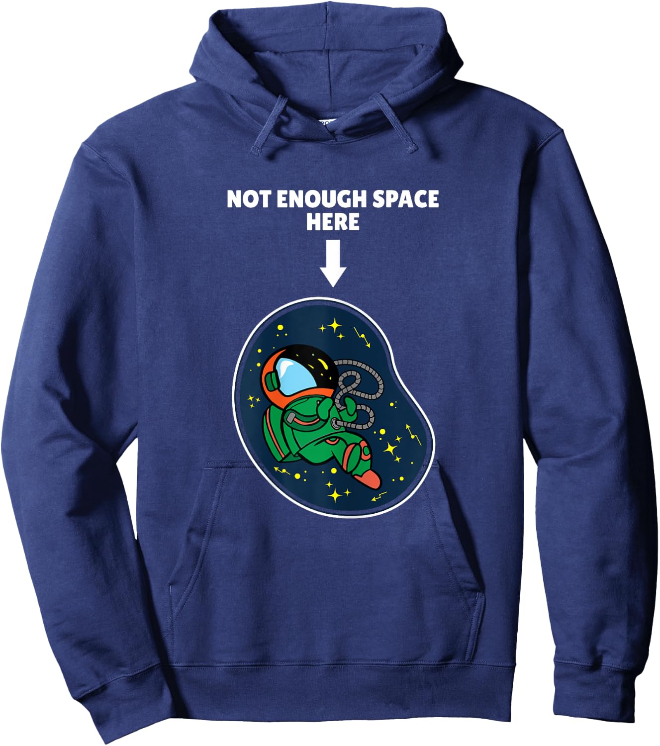 Pregnant Woman Not Enough Space Here Baby Mother To Be Hoodie - Hoodie | Navy