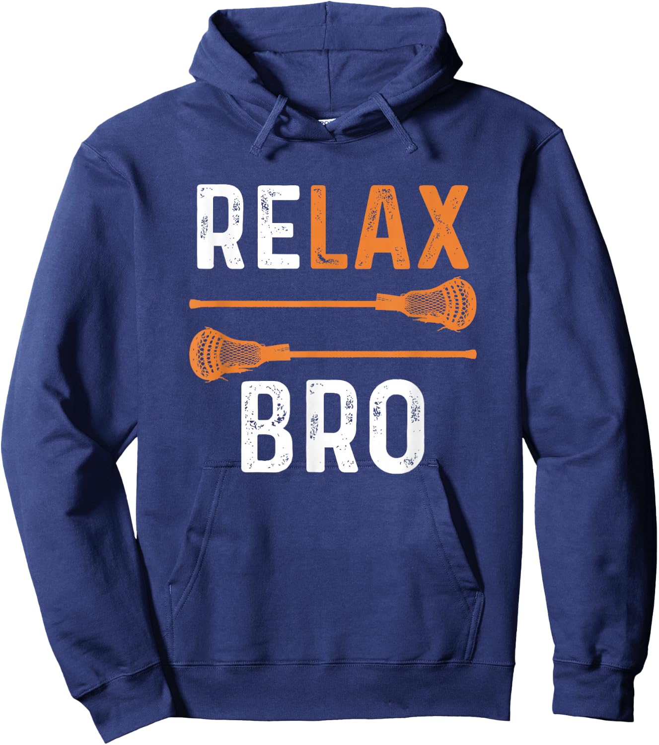 Relax Bro Lacrosse Sports Team Game Hoodie - Hoodie | Navy