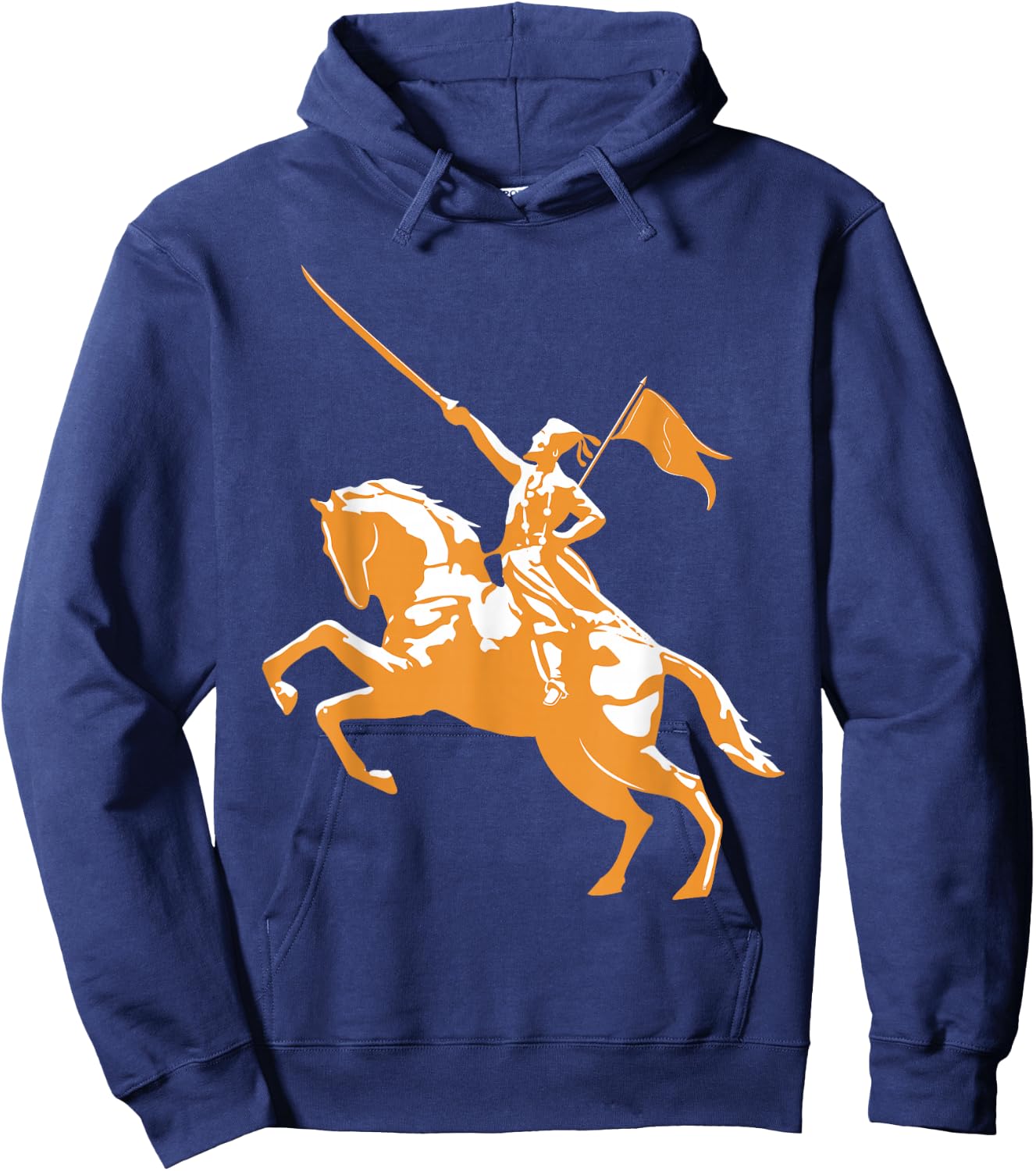 Shivaji Maharaj Statue India Sivaji Art Marathi King Hoodie - Hoodie | Navy