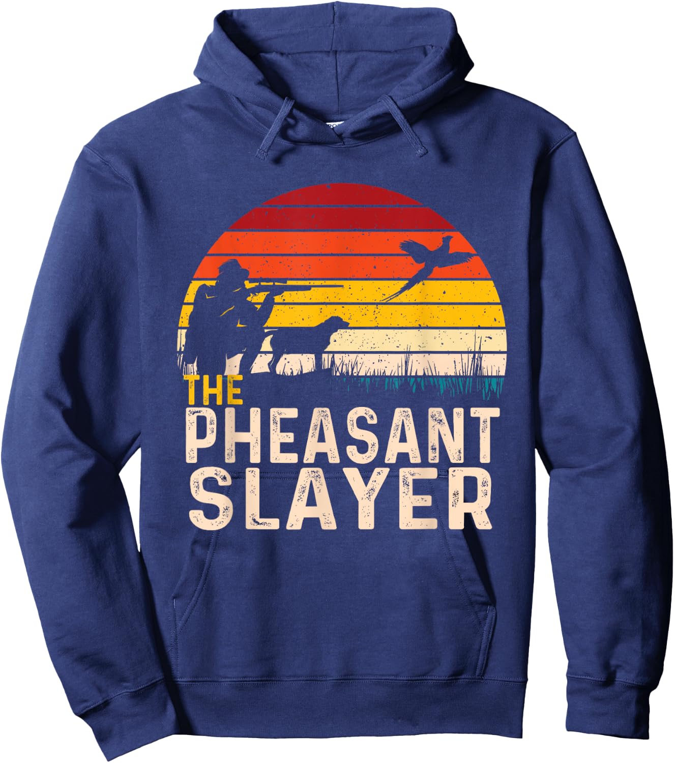 The Pheasant Slayer - Pheasant Hunting Bird Hunter Hoodie - Hoodie | Navy