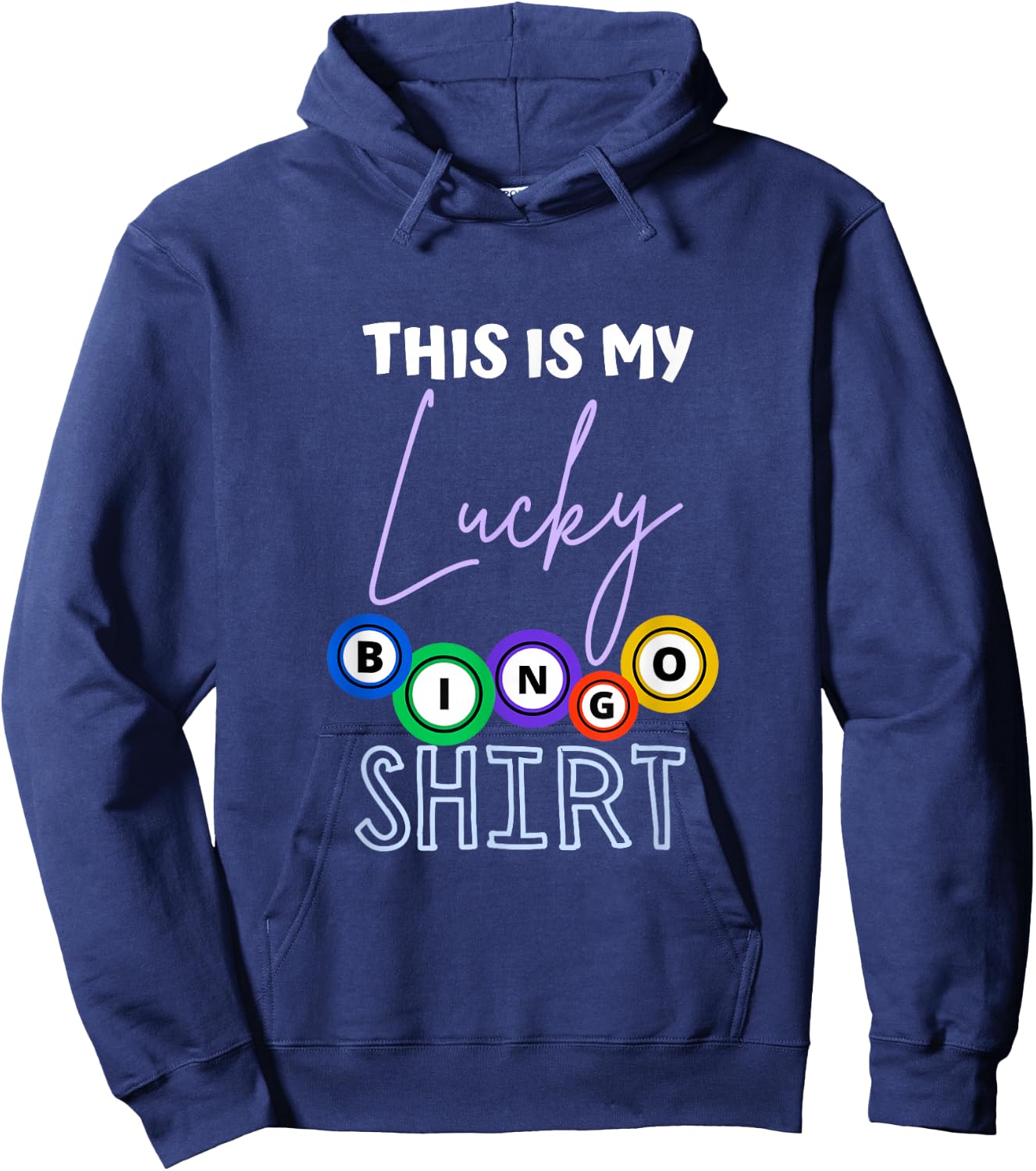 This Is My Lucky Bingo Design for gambling fun casino lovers Hoodie - Hoodie | Navy