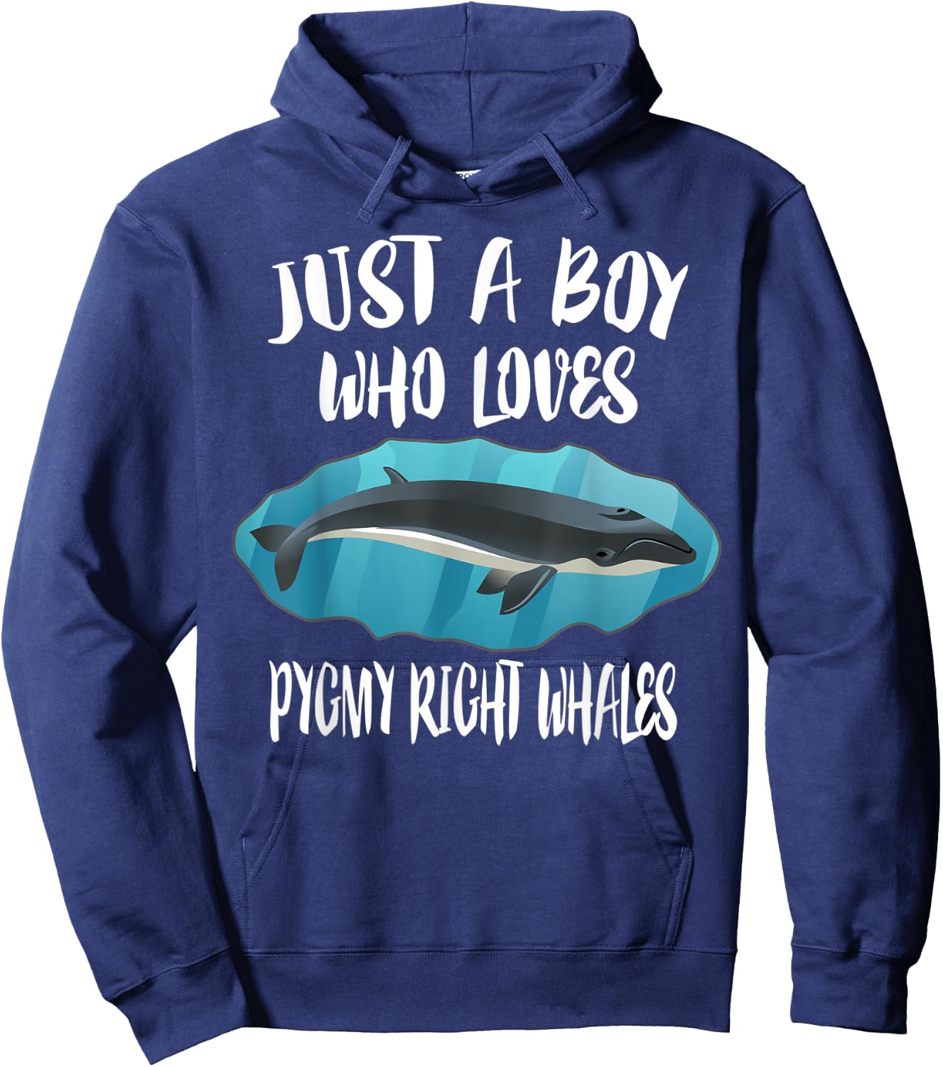 Just A Boy Who Loves Pygmy Right Whales Hoodie - Hoodie | Navy