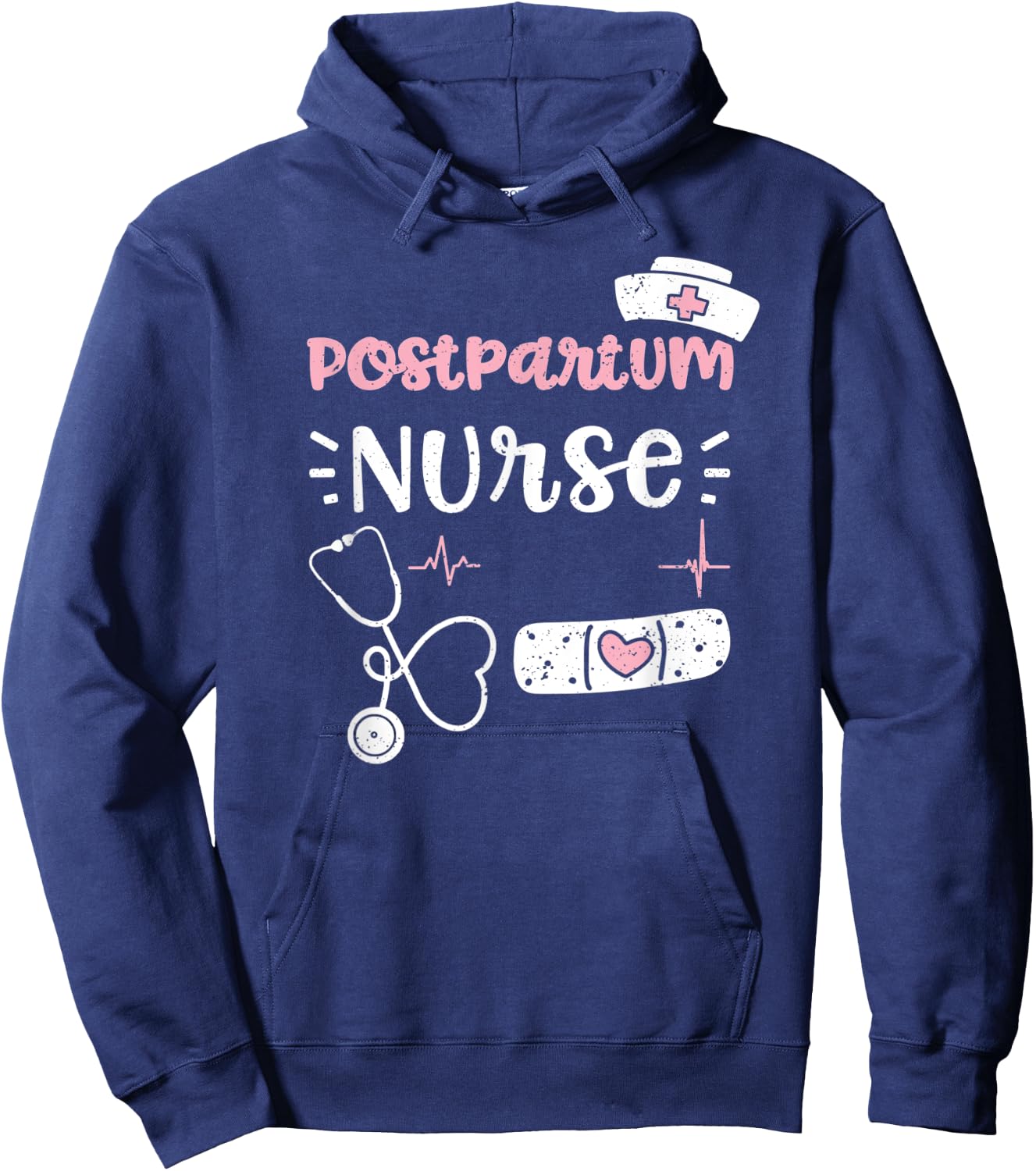 Postpartum: Postpartum Nurse - Nurse Sayings Hoodie - Hoodie | Navy