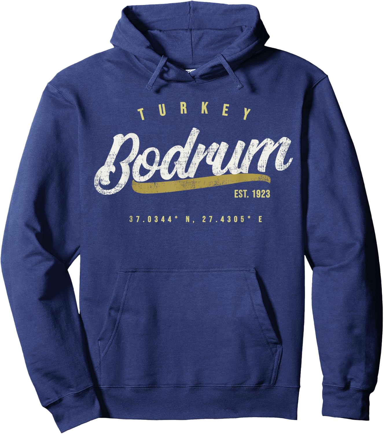 Bodrum Turkey Vintage Retro Hoodie - Hoodie | Navy