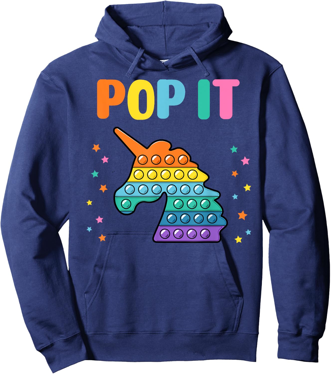 Pop It for toddler kids child - Pop It Unicorn Rainbow Hoodie - Hoodie | Navy