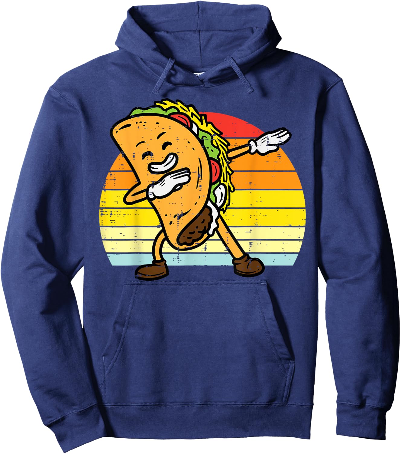 Dabbing Taco Dab Retro Cinco De Mayo Men Boys Youth Kids Hoodie - Hoodie | Navy