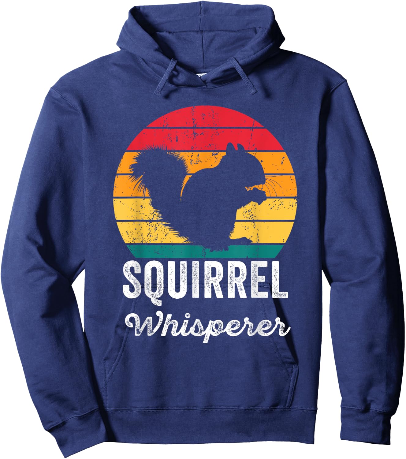 Squirrel Whisperer Vintage Squirrel Lover Men Women Kids Fun Hoodie - Hoodie | Navy