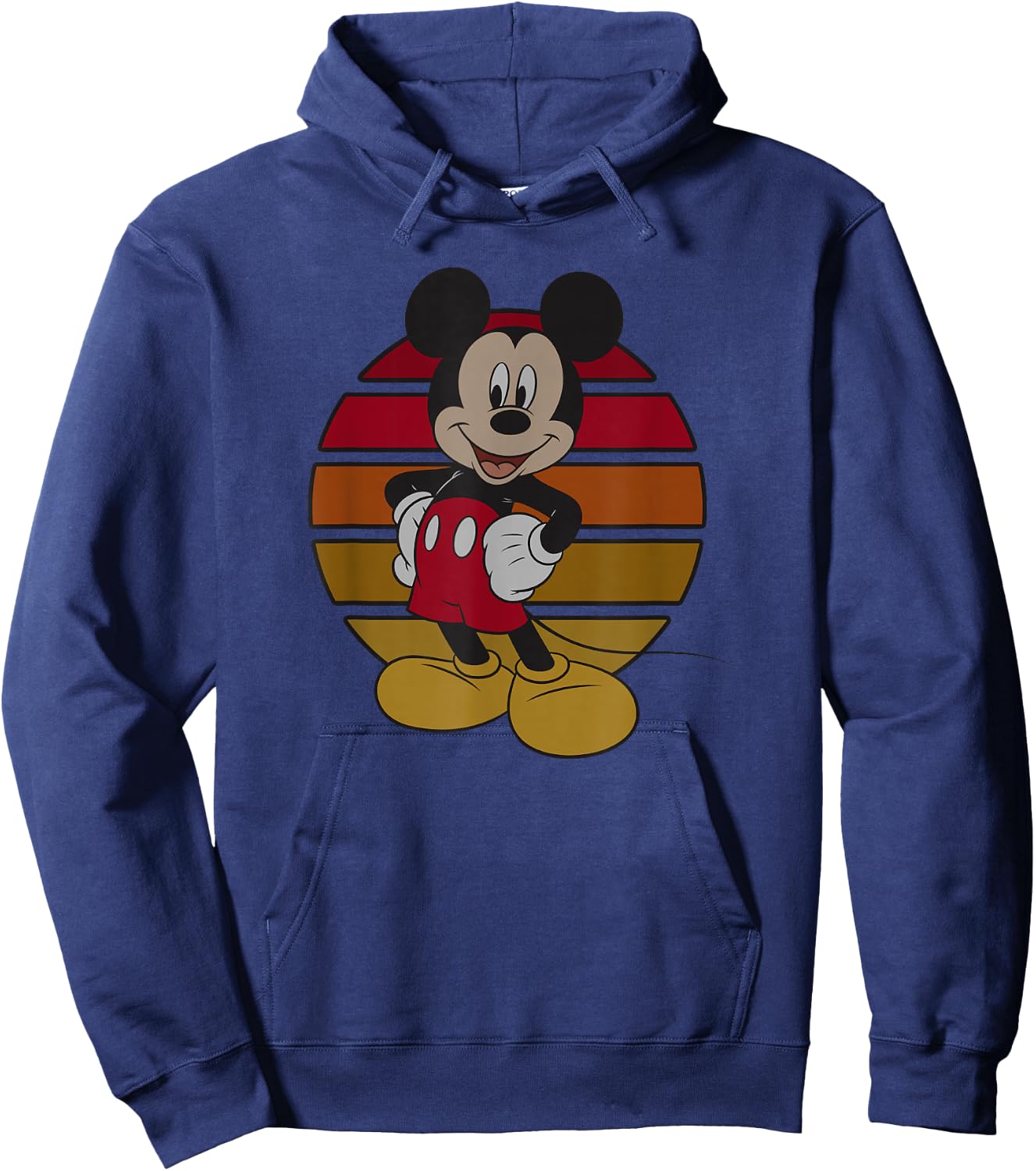 Disney Mickey Classic Mickey Split Sunset Poster Hoodie - Hoodie | Navy