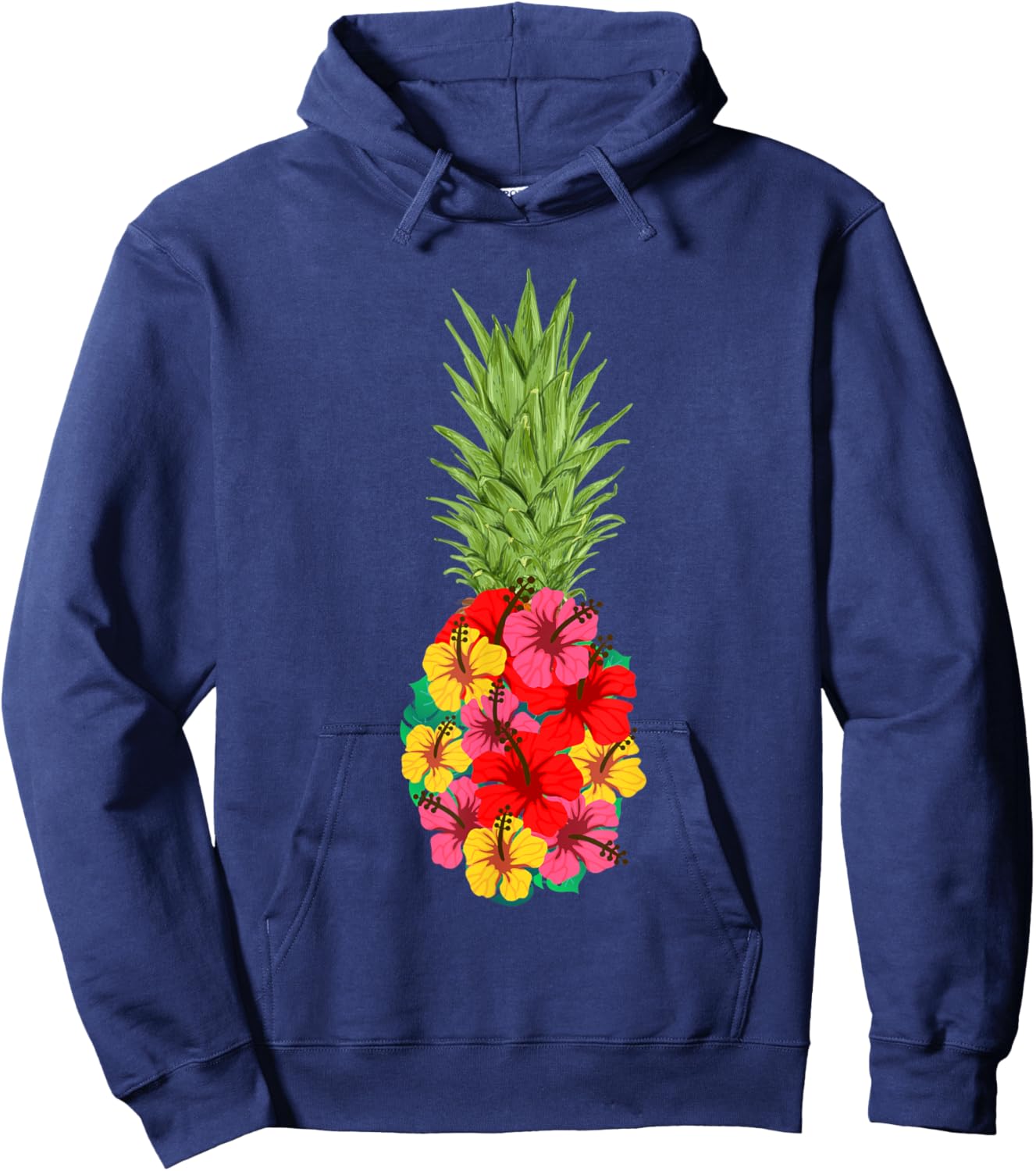 Pineapple Flower Aloha Hawaii Trendy Vintage Women Gift Hoodie - Hoodie | Navy