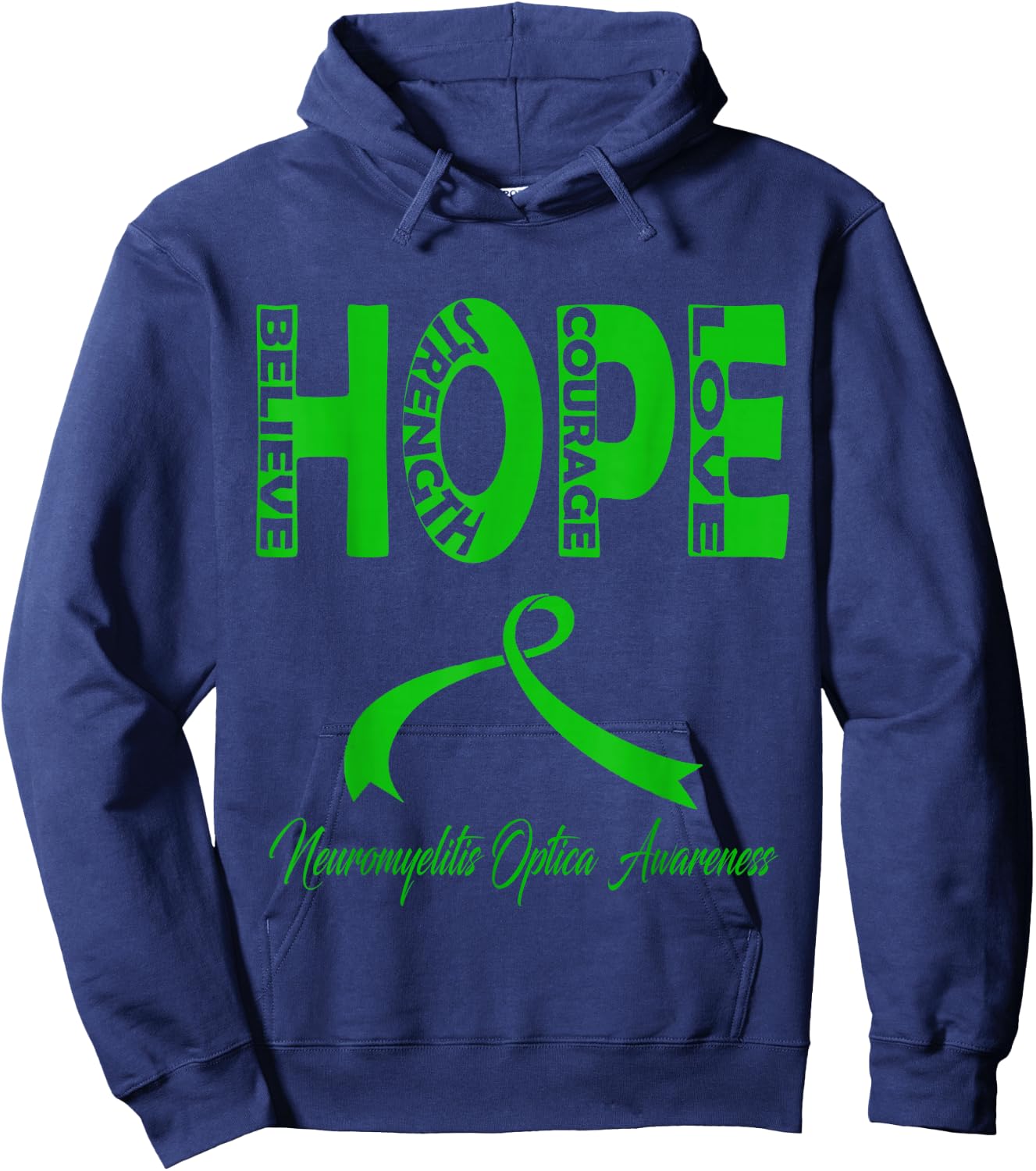 neuromyelitis optica Awareness Hoodie - Hoodie | Navy