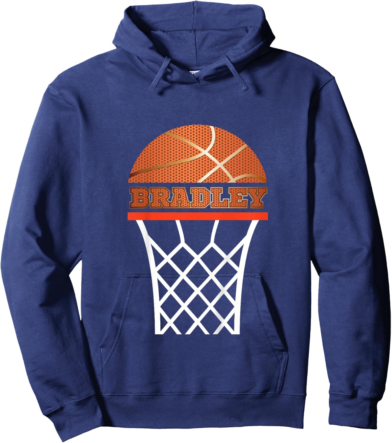 Kids Basketball Apparels Boy Custom Name Bradley Youth Shirt Gift Hoodie - Hoodie | Navy
