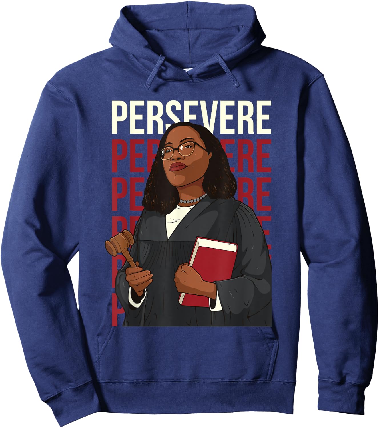 Persevere Ketanji Brown Jackson Liberal Feminist Costume KBJ Hoodie - Hoodie | Navy