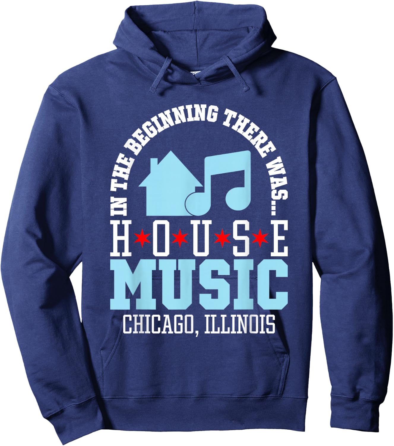 in The Beginning There was House - Chicago House Music DJ Hoodie - Hoodie | Navy