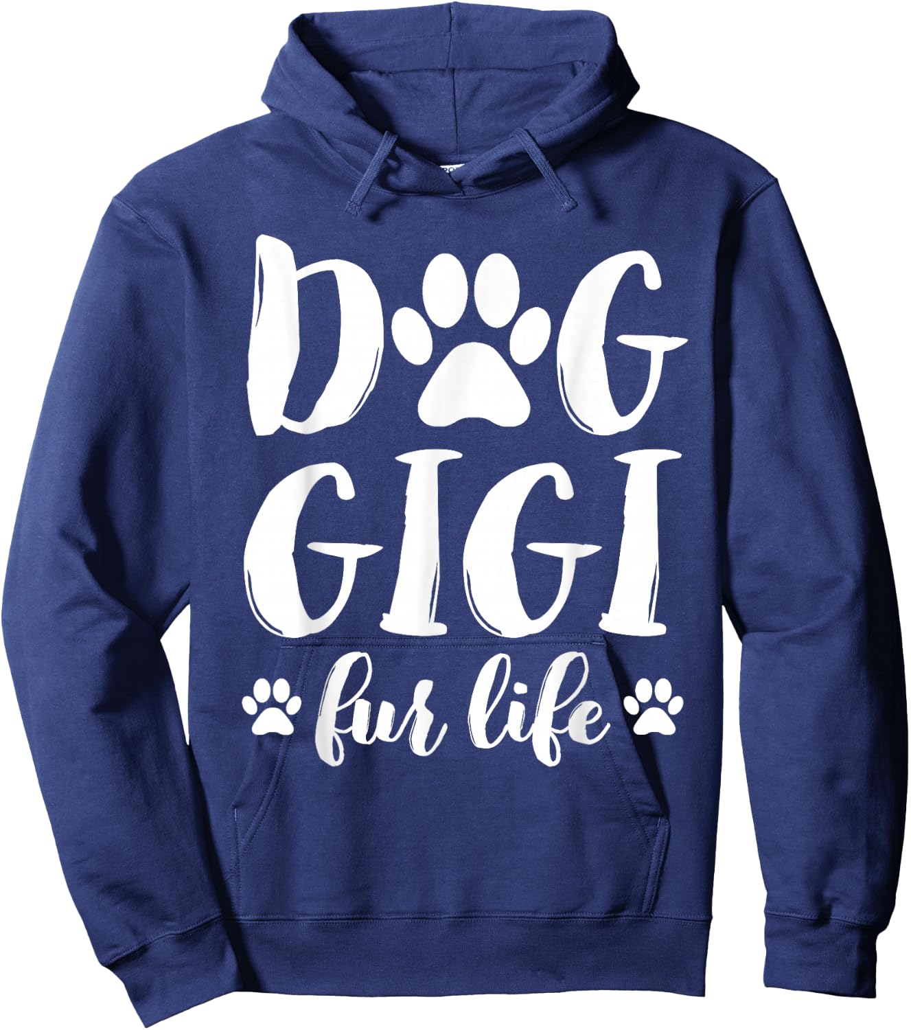 Dog Gigi Fur Life Funny Dog Lover Gifts Mothers Day Grandma Hoodie - Hoodie | Navy