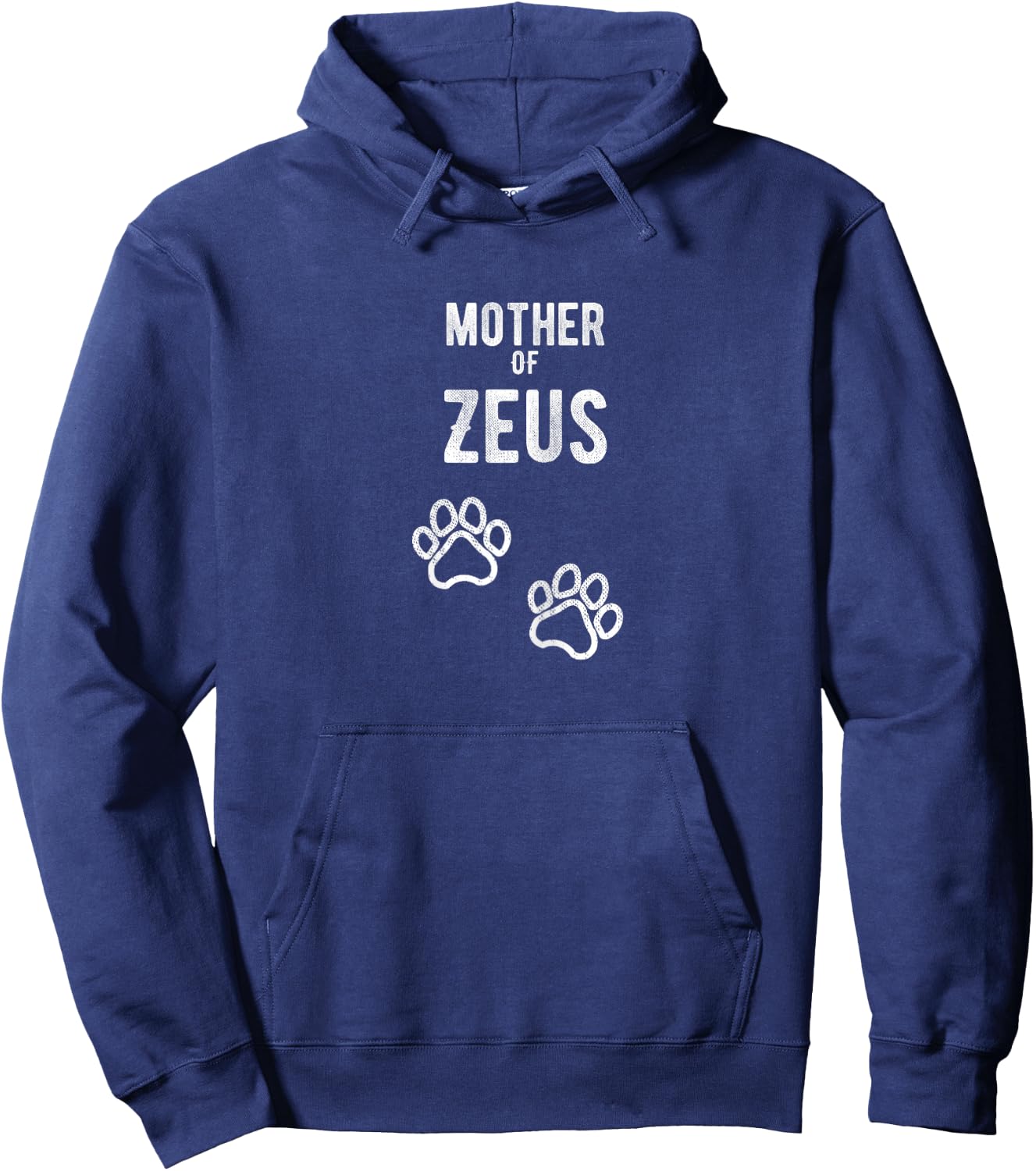 Mother of Zeus - Dog Puppy Personalised Name Graphic Women Hoodie - Hoodie | Navy
