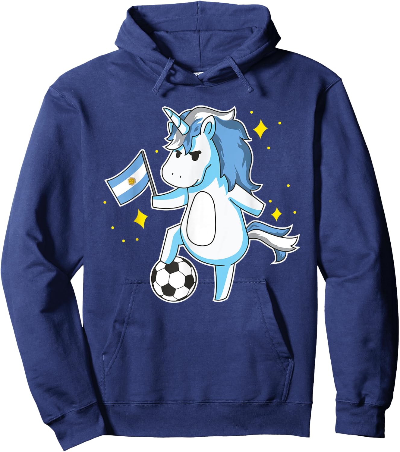 Soccer Unicorn Argentina Jersey Design Argentinian Football Hoodie - Hoodie | Navy