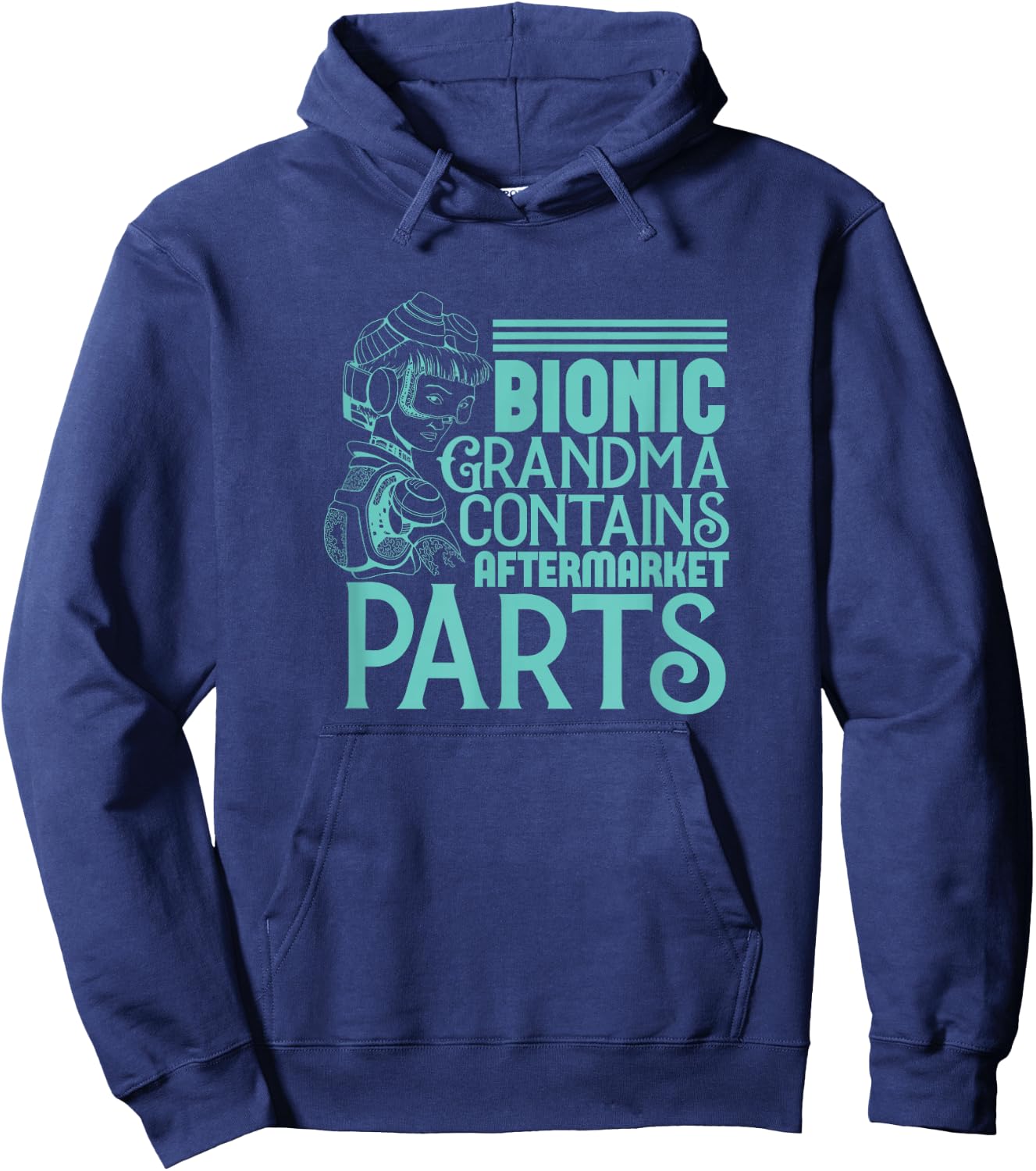 Bionic Grandma Aftermarket Parts - Knee & Hip Replacement Hoodie - Hoodie | Navy