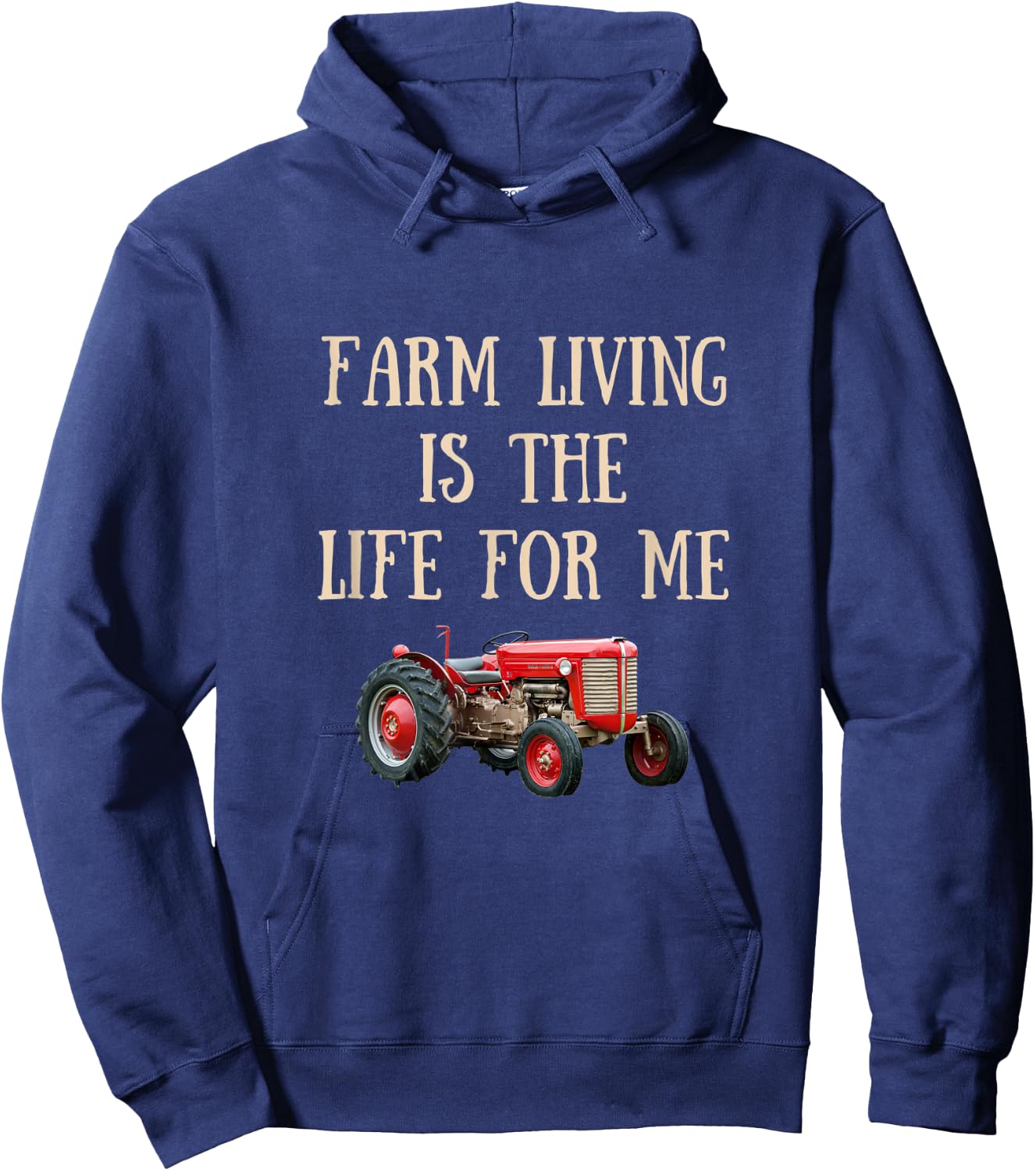 Farm Living is the Life for Me with Tractor Hoodie - Hoodie | Navy