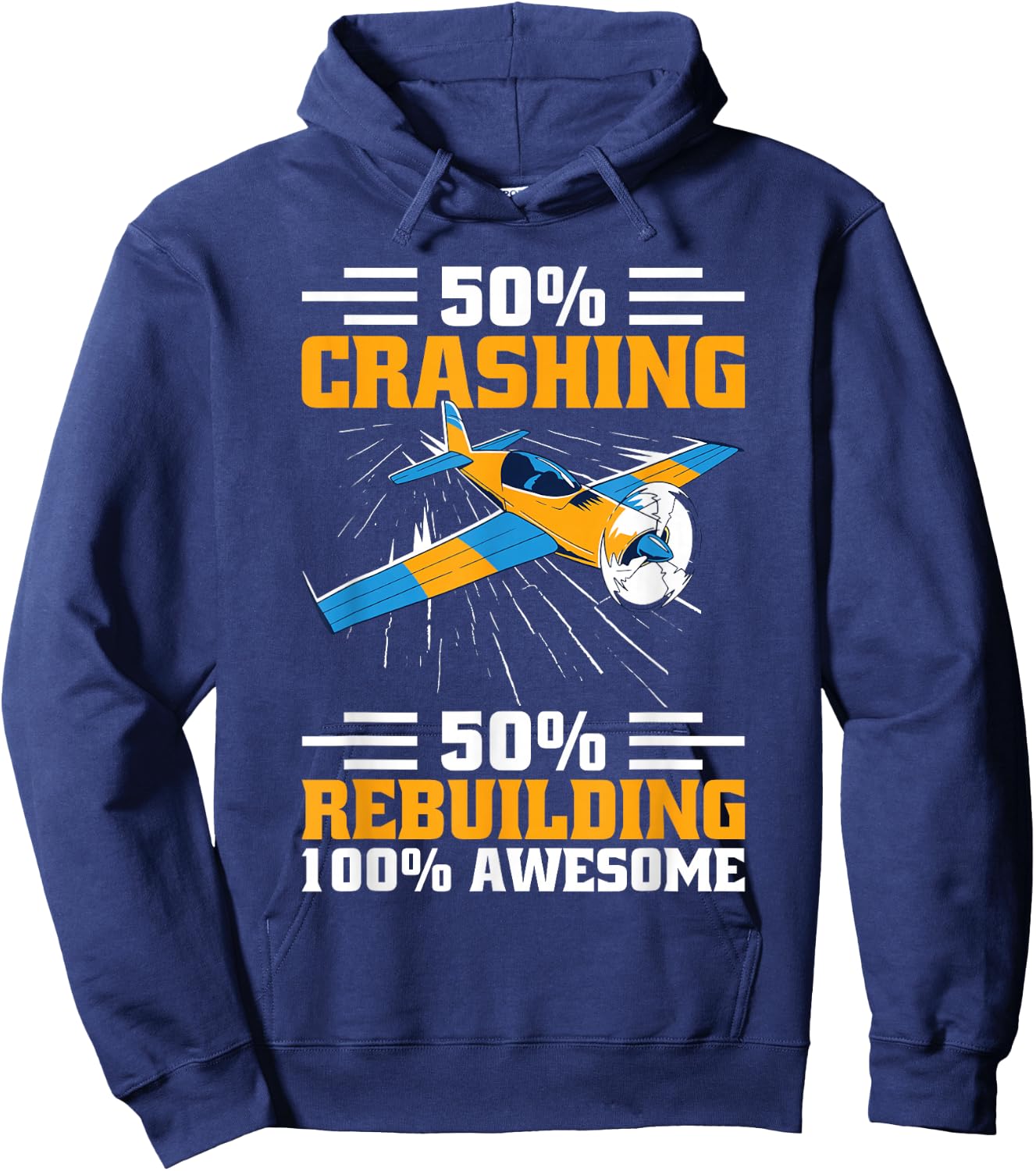 RC Aircraft Flyer Beginner RC Plane Model Test Pilot Hoodie - Hoodie | Navy