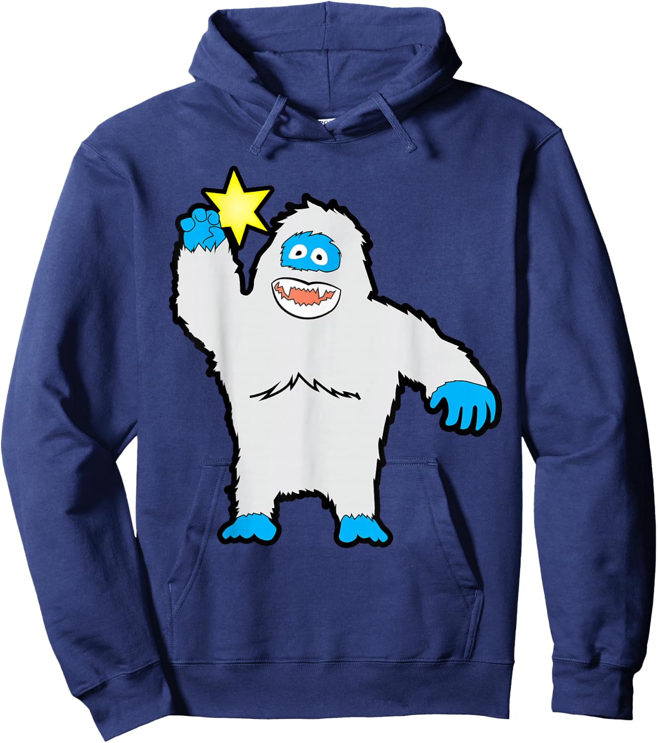 Bigfoot Abominable Snowman Sasquatch Picking a Star Hoodie - Hoodie | Navy