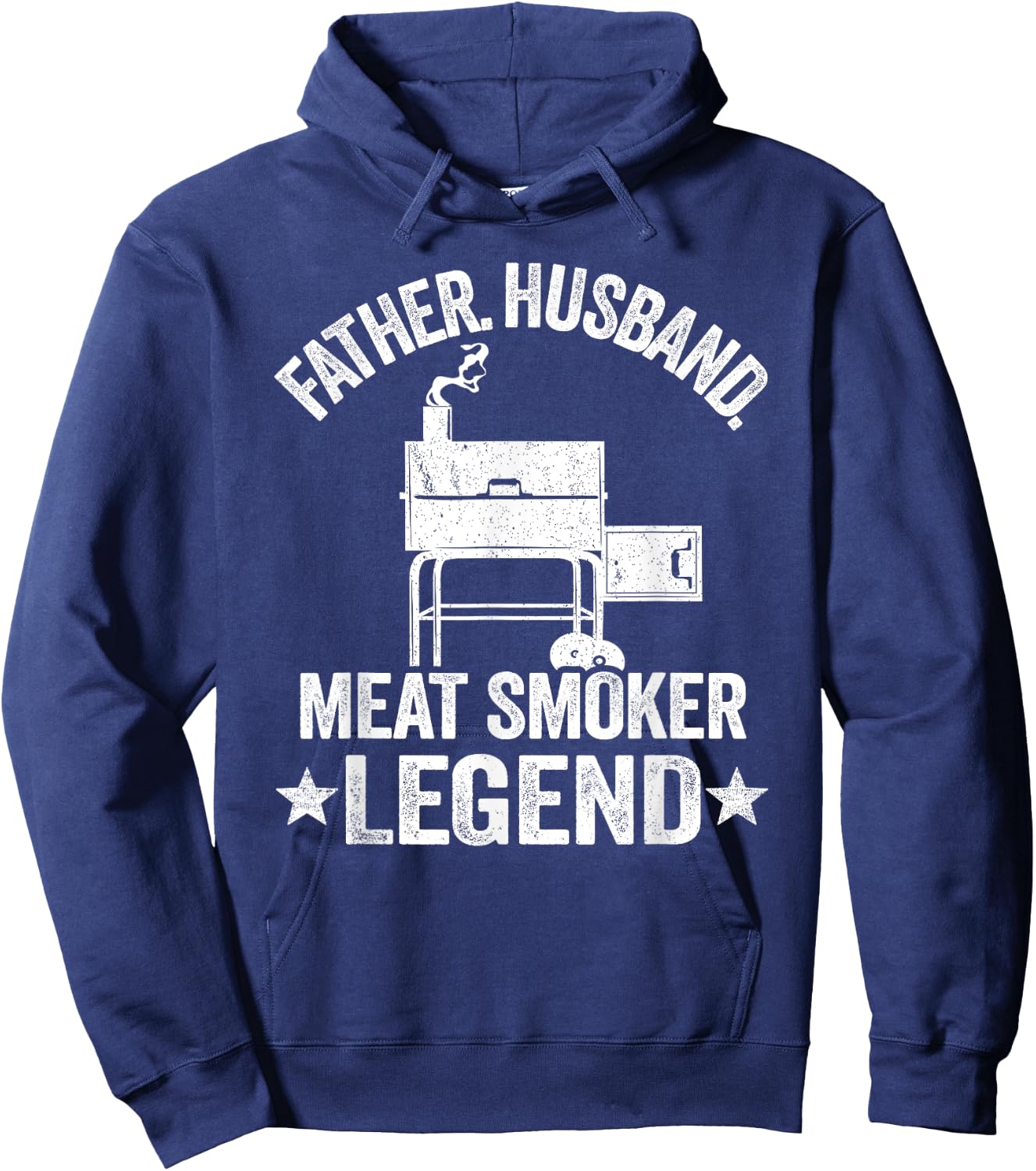 Father Husband Meat Smoker Legend Grilling Dad Meat Smoking Hoodie - Hoodie | Navy
