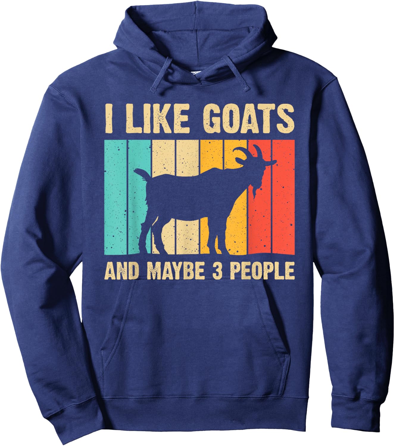 Funny Goat Art Women Kids Farming Goat Lover Stuff Hoodie - Hoodie | Navy