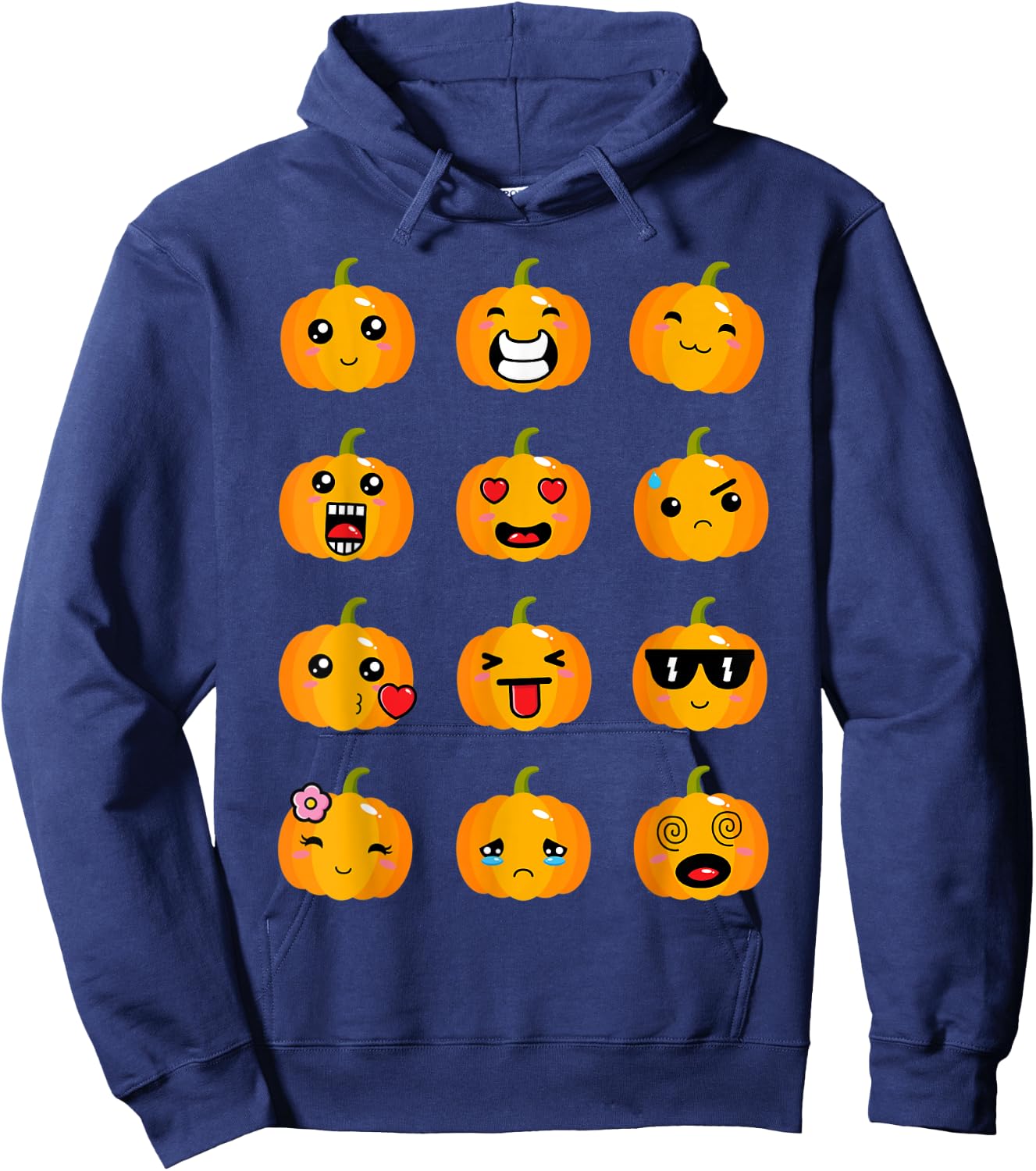 Halloween Pumpkins Emotions Cute little Pumpkins Hoodie - Hoodie | Navy