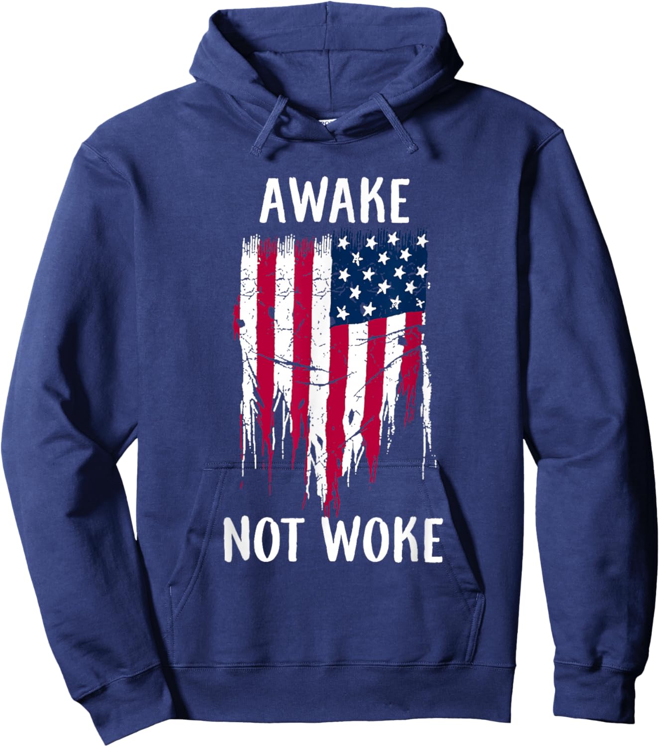 Free Speech Cancel Culture Apparel Awake Not Woke Anti Censorship Cancel Culture Hoodie - Hoodie | Navy