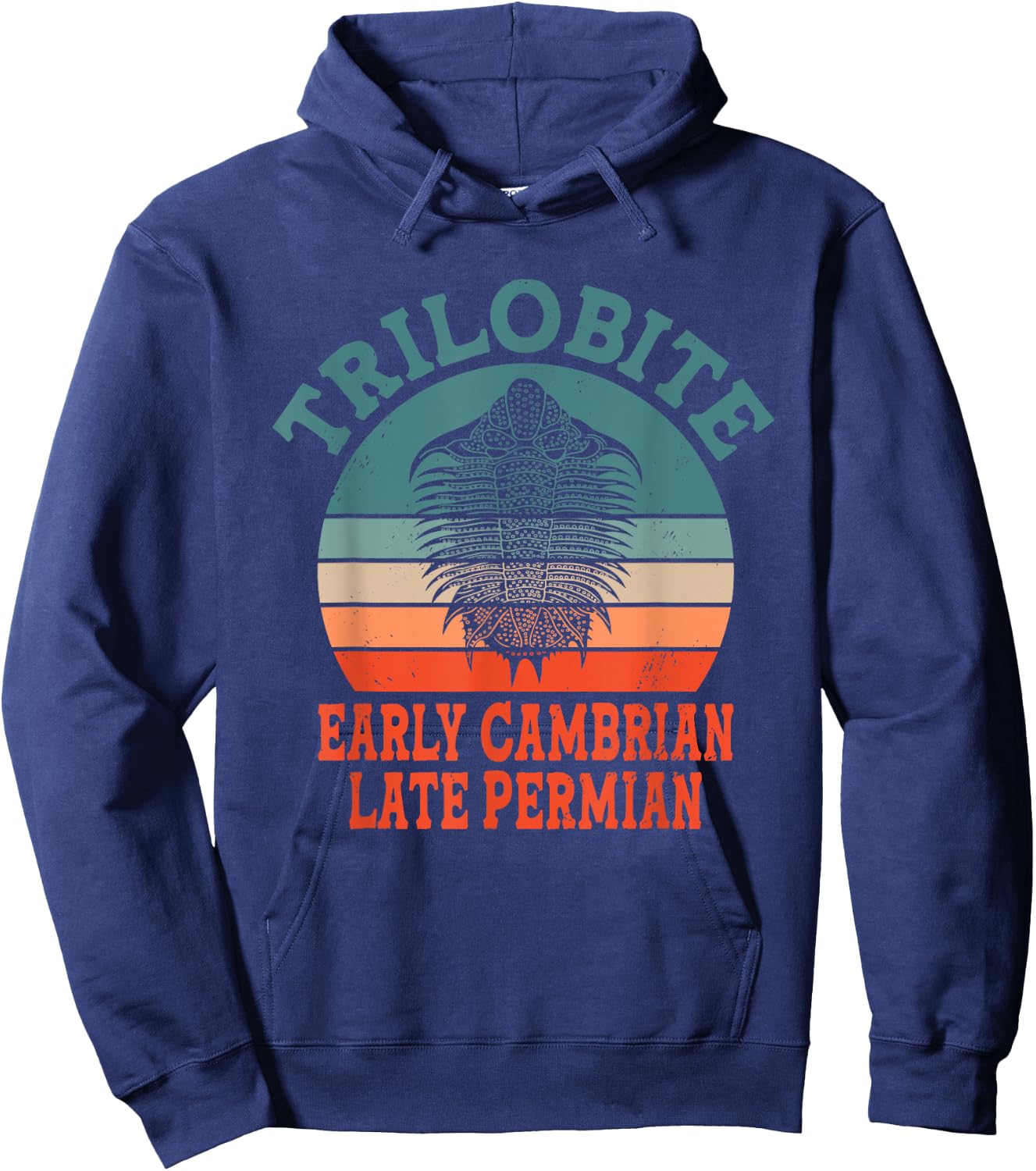 Trilobite Early Cambrian Late Permian Funny Paleontologist Hoodie - Hoodie | Navy