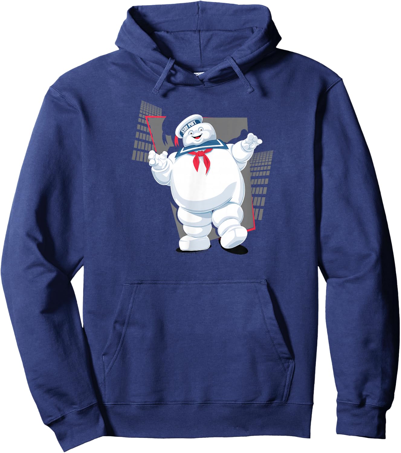 Ghostbusters Stay Puft Marshmallow Man Retro Movie Hoodie - Hoodie | Navy