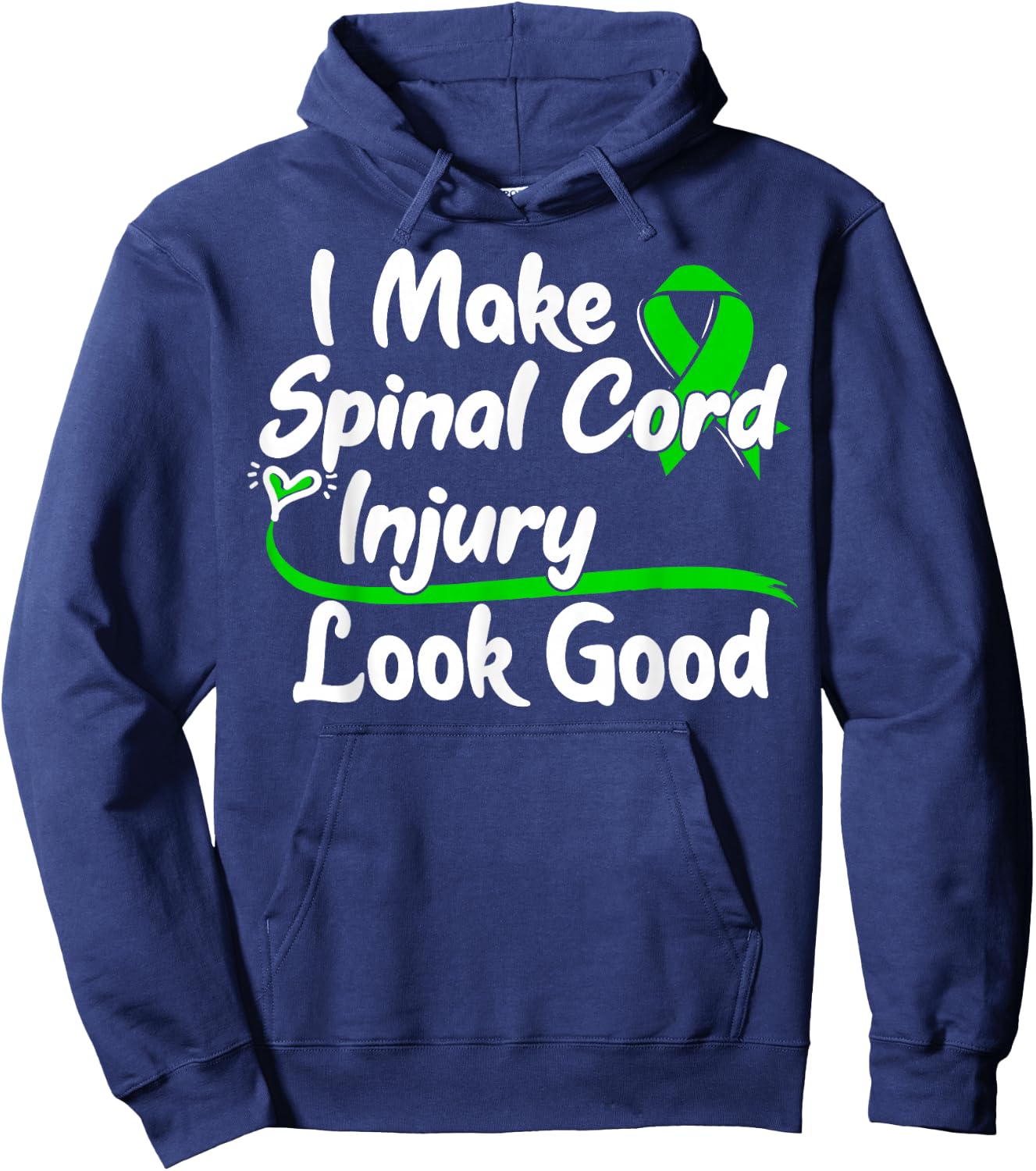 SCI Gift Spinal Cord Injury Awareness Ribbon Hoodie - Hoodie | Navy