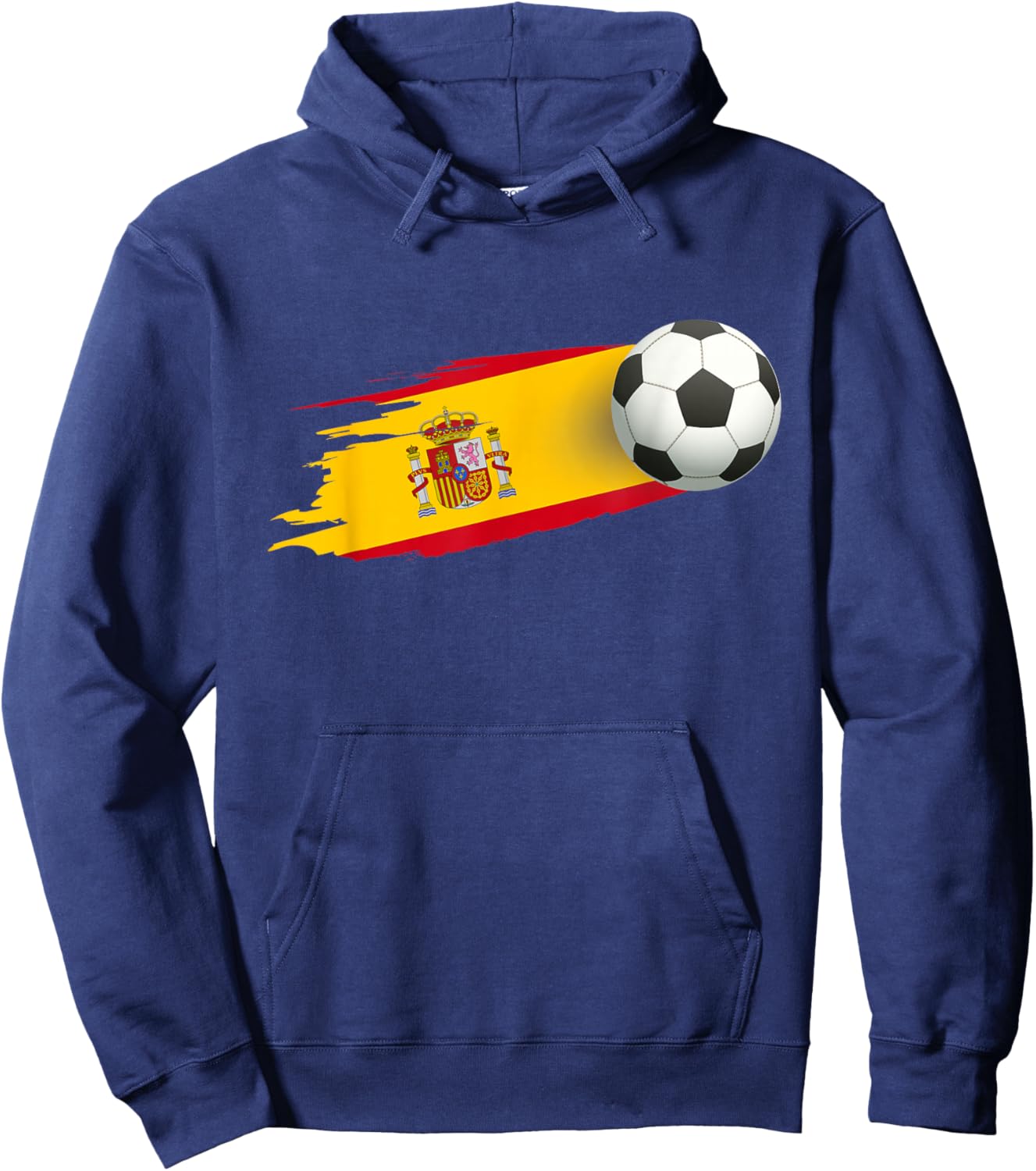 Spain Soccer Ball Spain Flag Jersey - Spanish Football Fan Hoodie - Hoodie | Navy