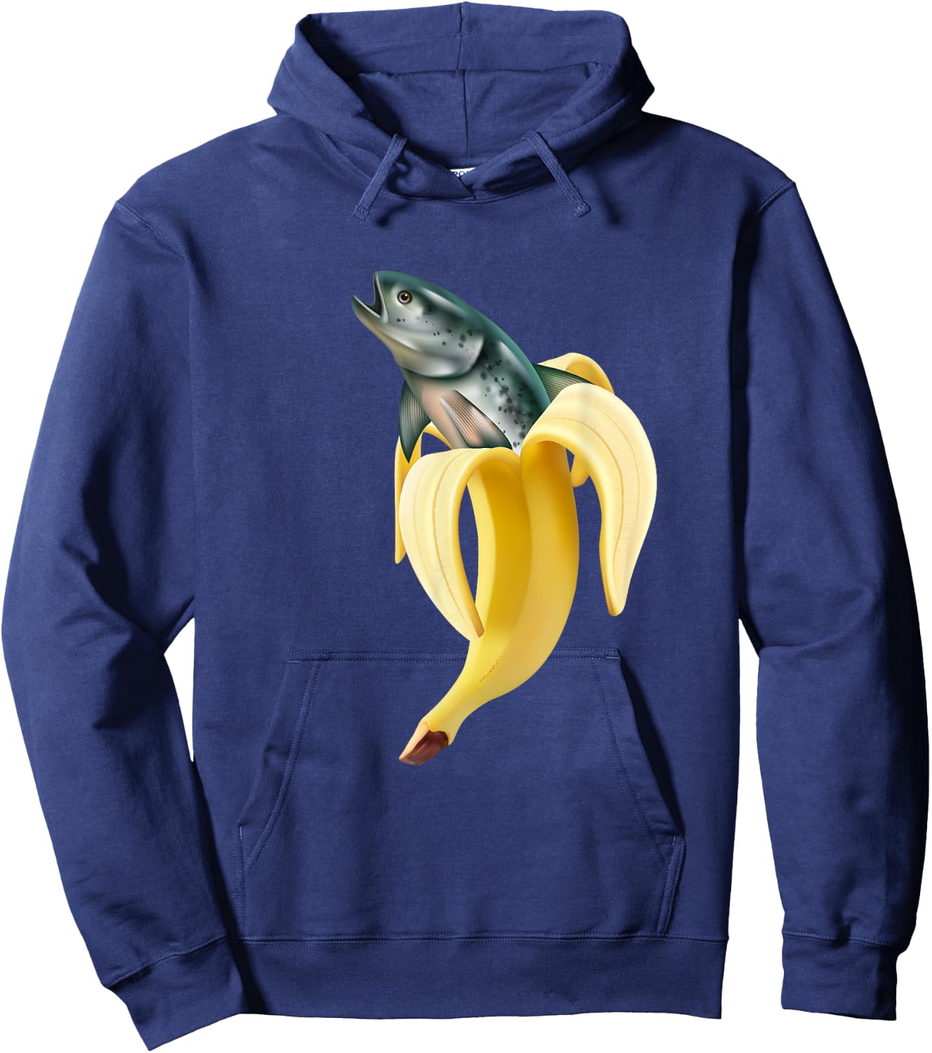 Fish In Banana Funny Fishing Fisherman Angler Fishing Hoodie - Hoodie | Navy