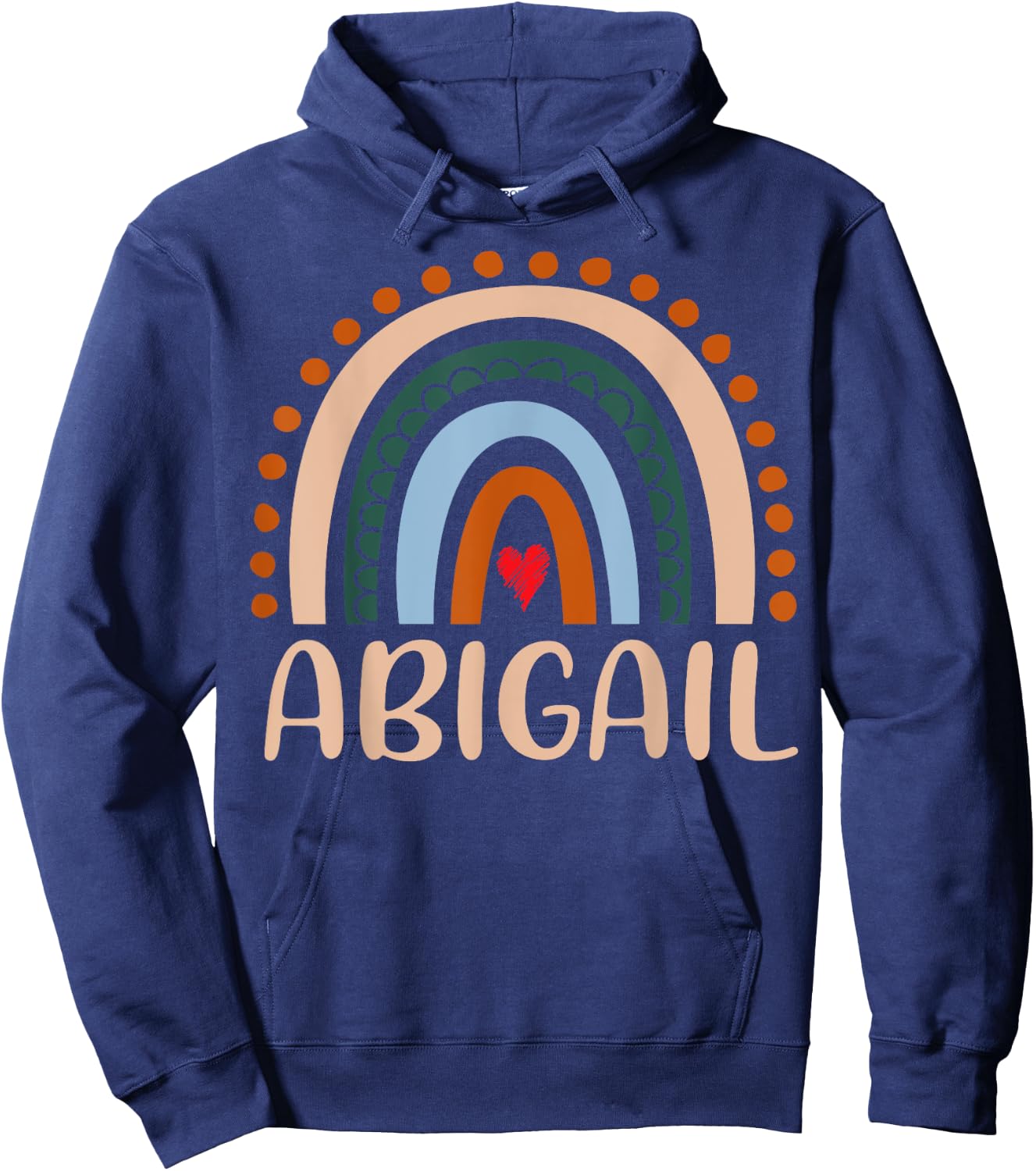 Abigail Name Personalized Funny Women Rainbow Abigail Hoodie - Hoodie | Navy