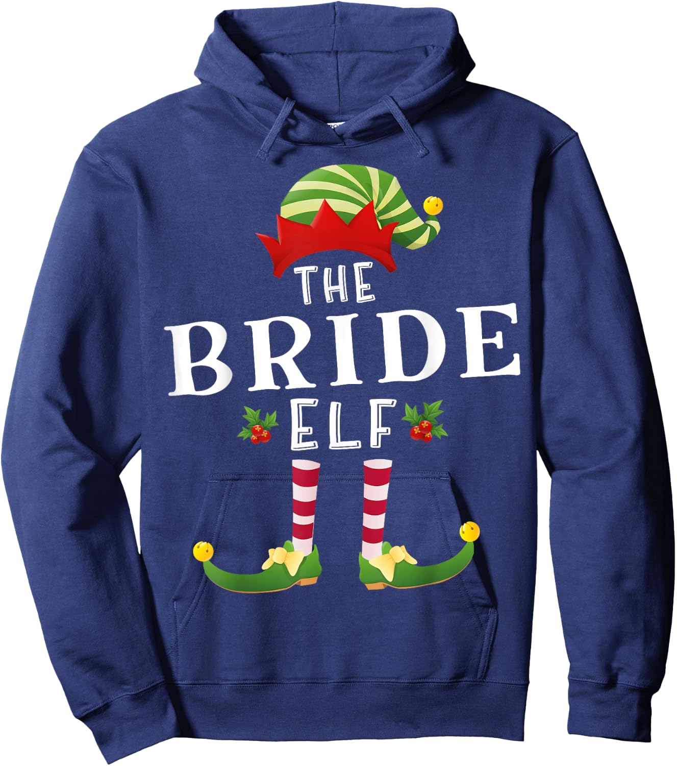 The Bride Elf Christmas Matching Pajama Hoodie - Hoodie | Navy