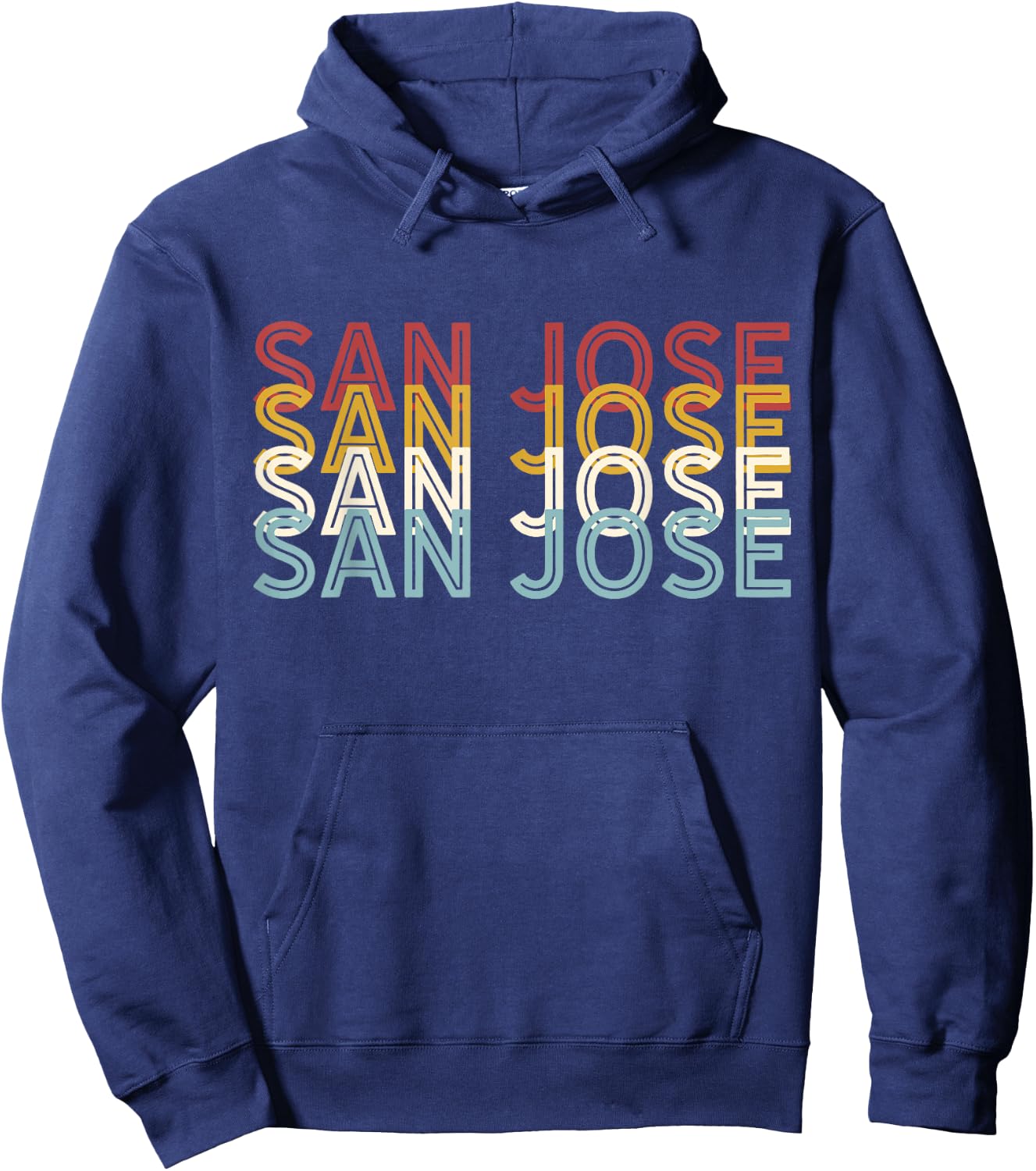 US American City 70's Retro USA - Vintage San Jose Hoodie - Hoodie | Navy