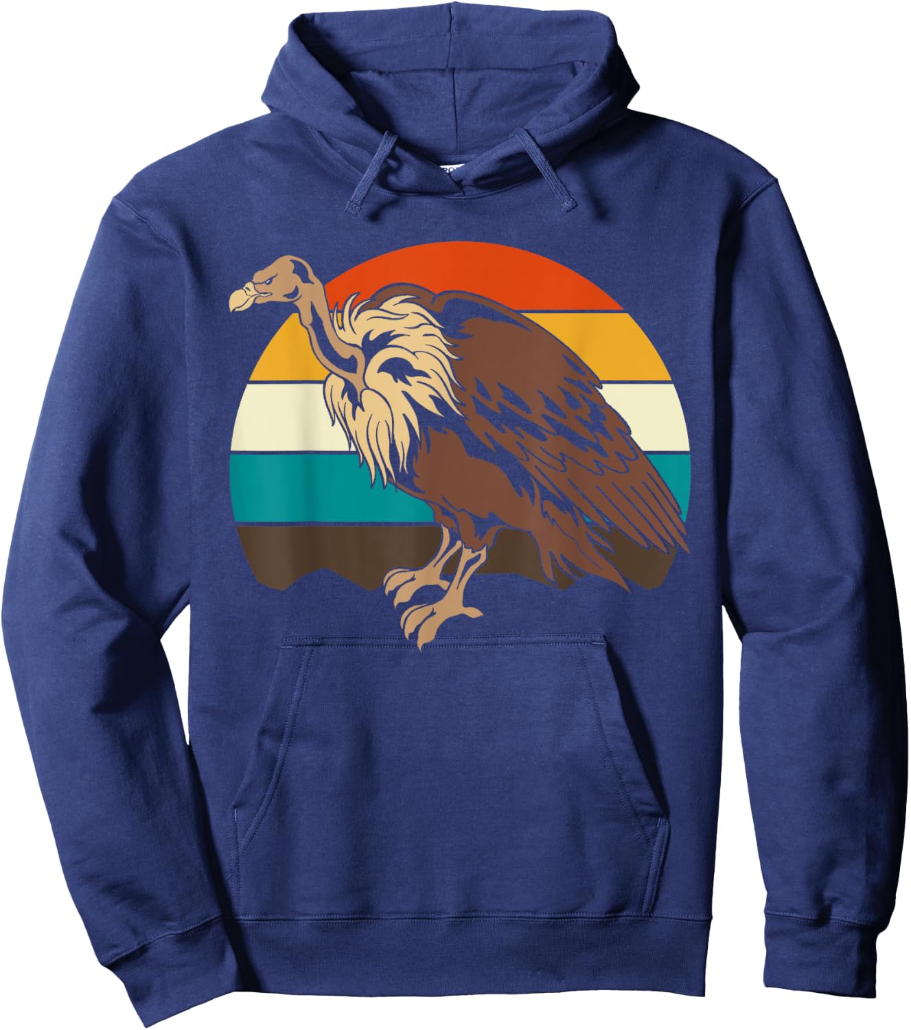 Retro Scavenger Turkey Vulture Bird Animal Carrion Vulture Hoodie - Hoodie | Navy