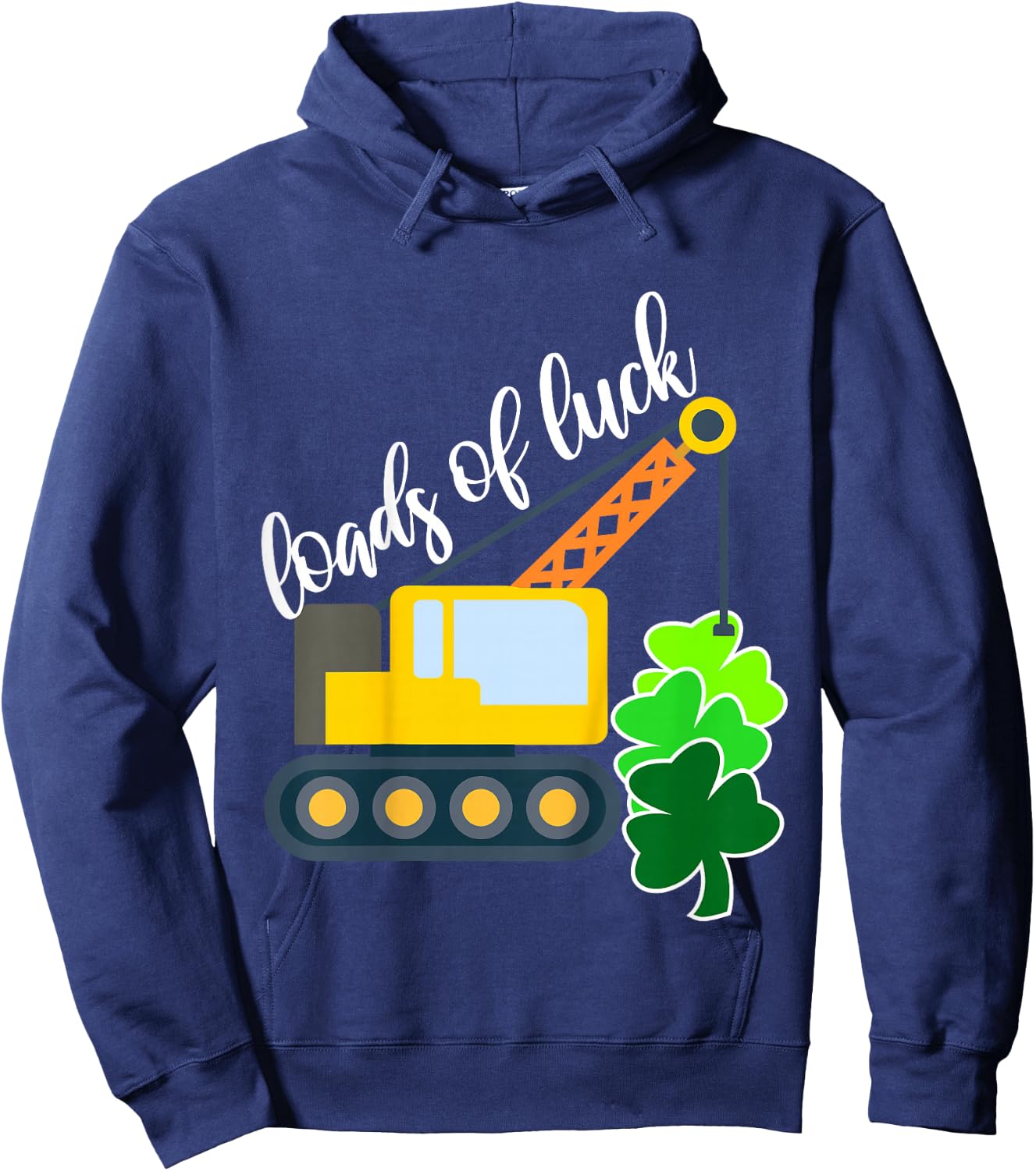 Loads Of Luck Toddler Boys St Patricks Day Truck Shamrock Hoodie - Hoodie | Navy