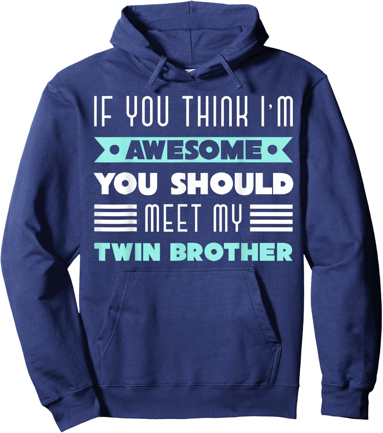 Twin Brother Siblings Family Funny Twin Hoodie - Hoodie | Navy
