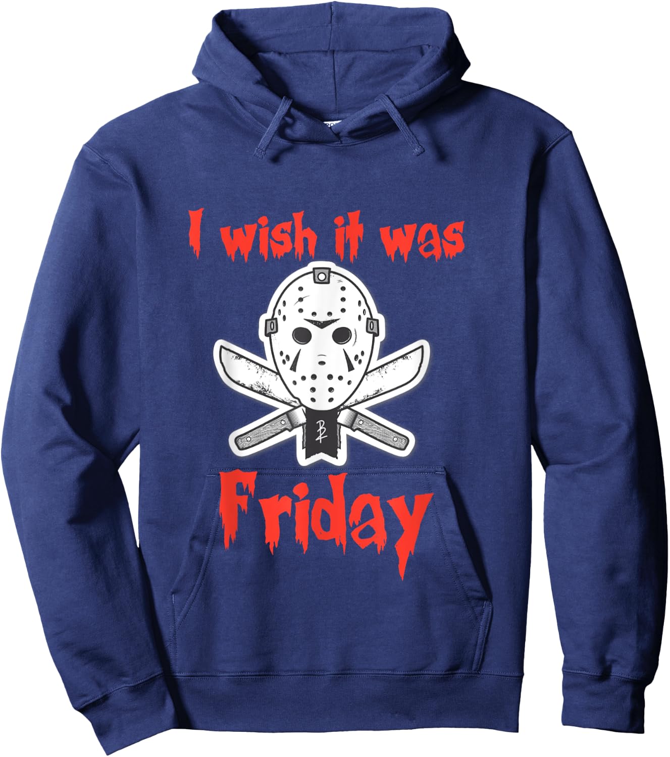 Halloween Funny I wish it was Friday Jason costume T shirt Hoodie - Hoodie | Navy