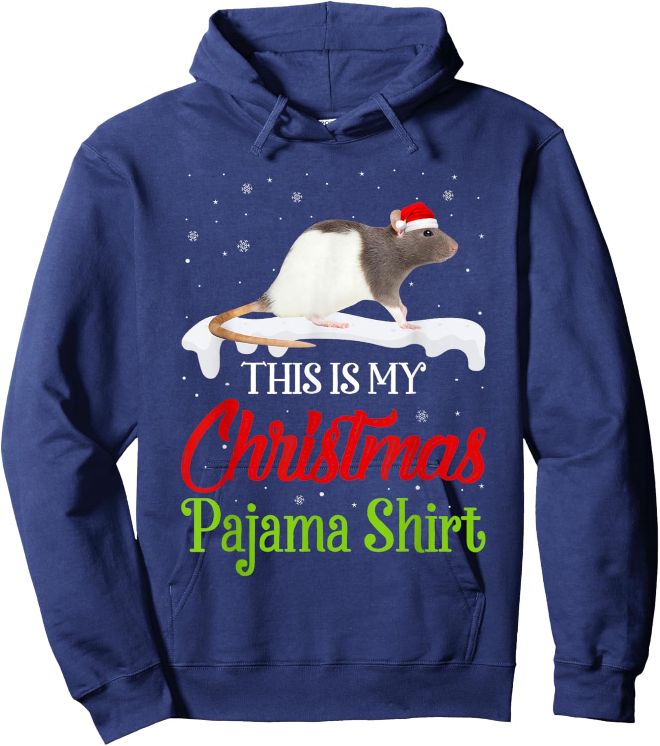 This Is My Christmas Pajama Shirt Rat Matching Family Hoodie - Hoodie | Navy