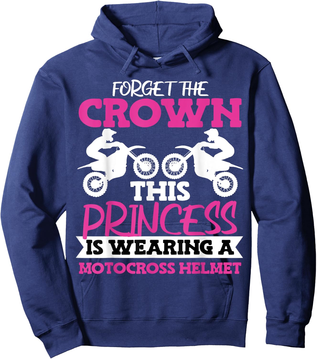 Motocross Dirt Bike Girl Hoodie - Hoodie | Navy