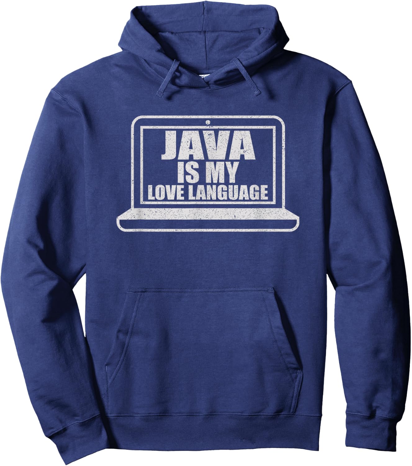 Java is My Love Language Nerdy Programming Hoodie - Hoodie | Navy