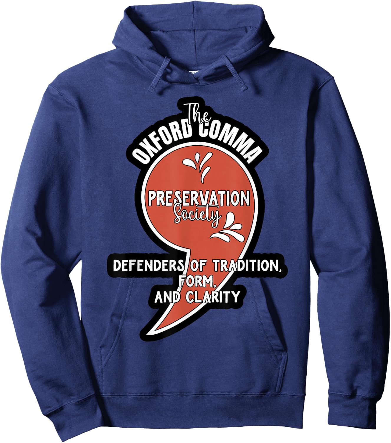 Oxford Comma Preservation Society Oxford Team Hoodie - Hoodie | Navy