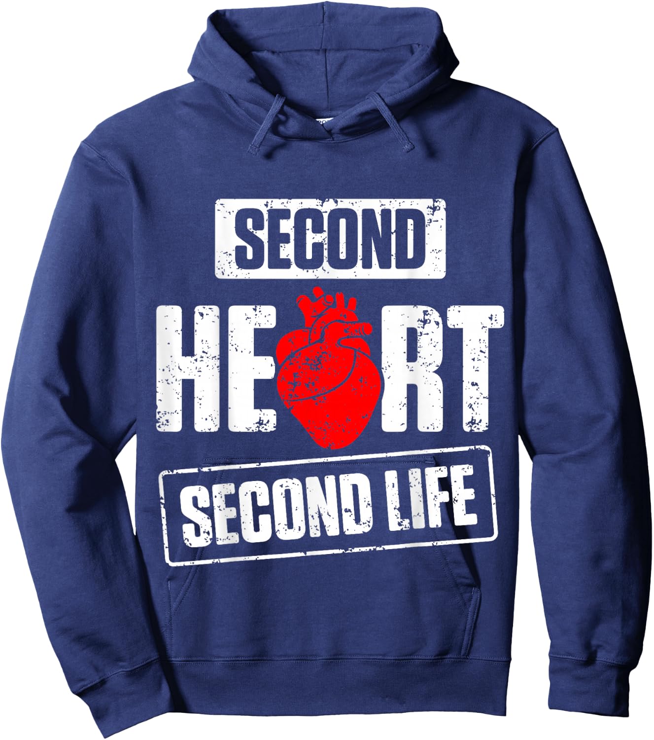 Heart Transplant Recipient Second Surgery Survivor Hoodie - Hoodie | Navy